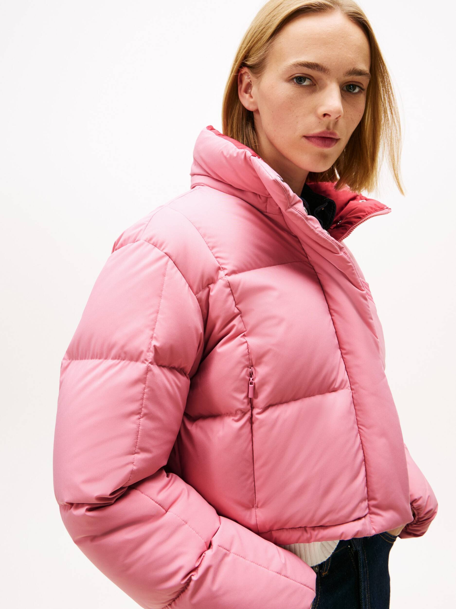 Tommy Jeans Geacă de puf ALASKA GRID | Cropped Fit
