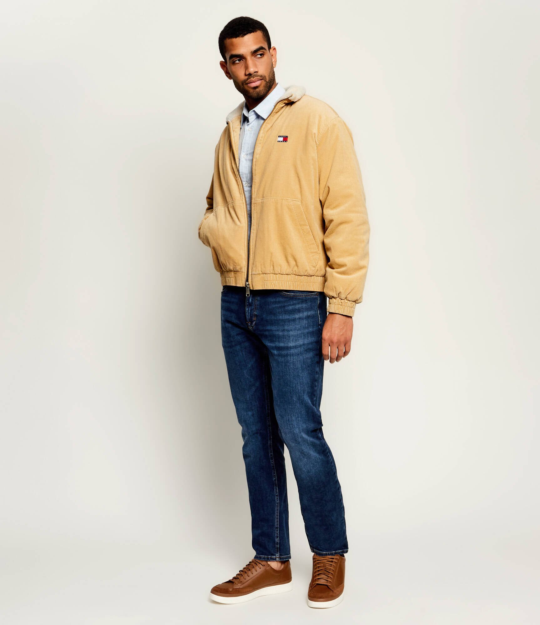 Tommy Jeans Geacă | regular fit | catifea reiată