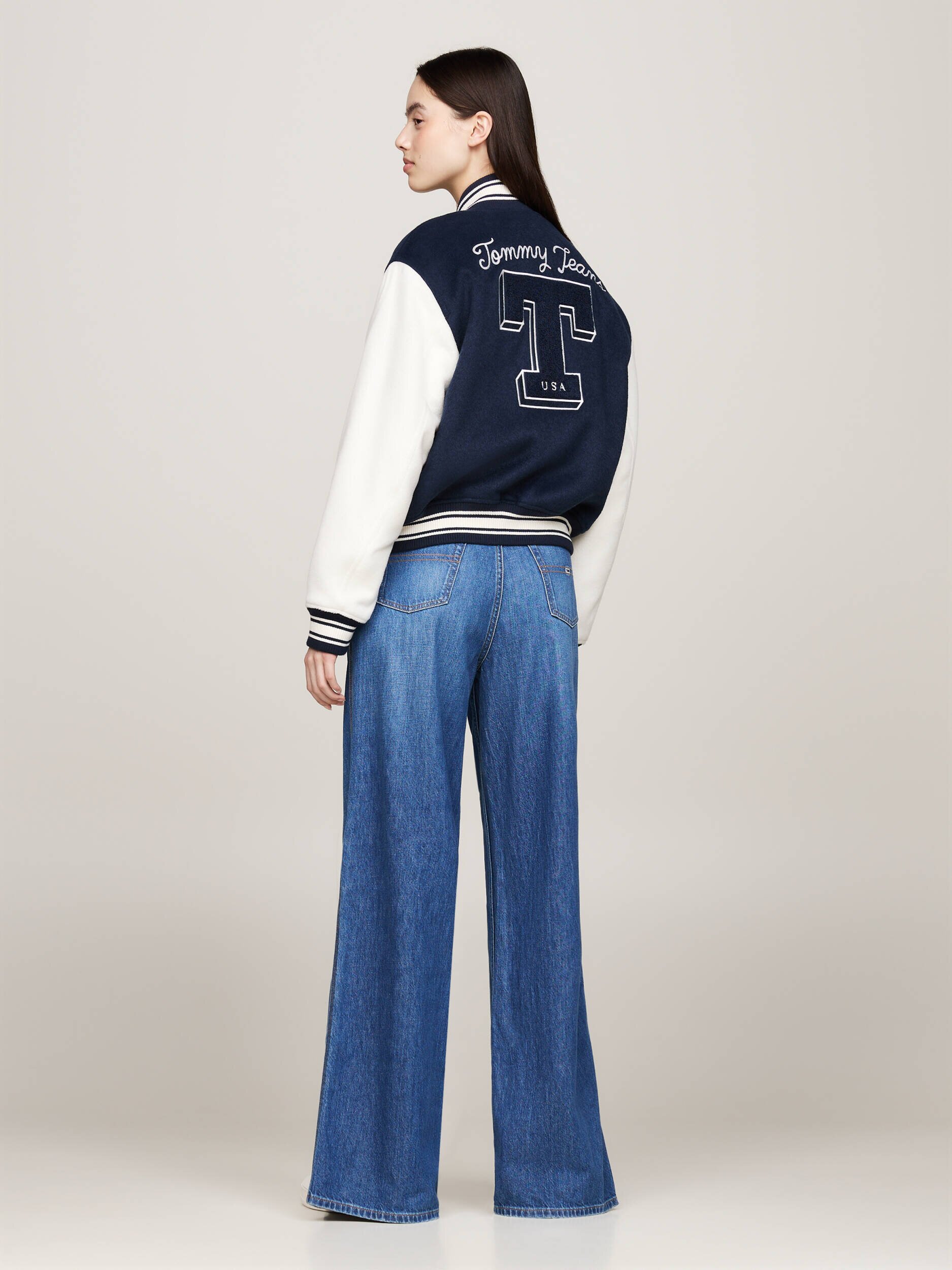 Tommy Jeans Geacă | Regular Fit cu adaos de lână