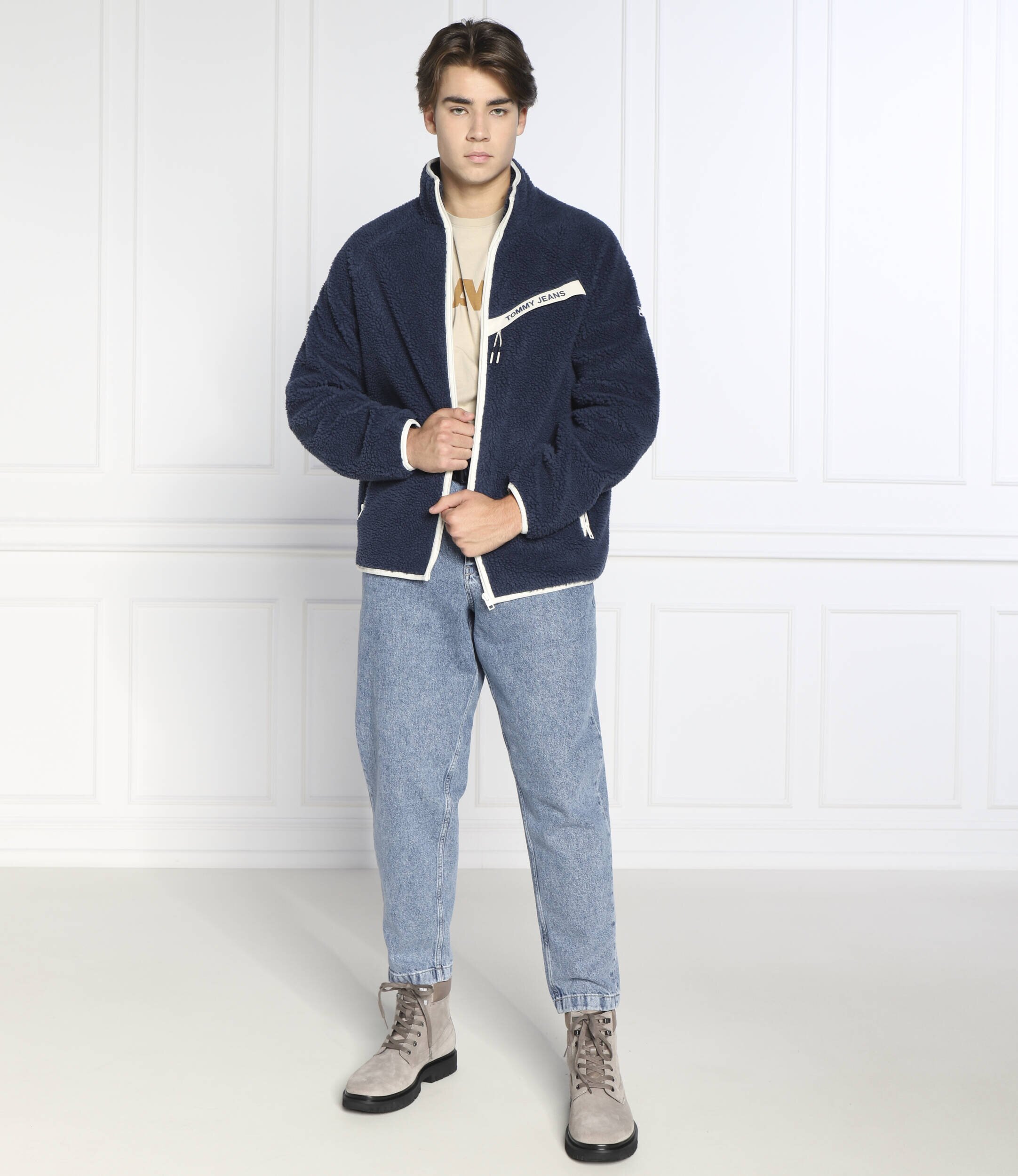 Tommy Jeans Geacă RINDING SHERPA | Relaxed fit