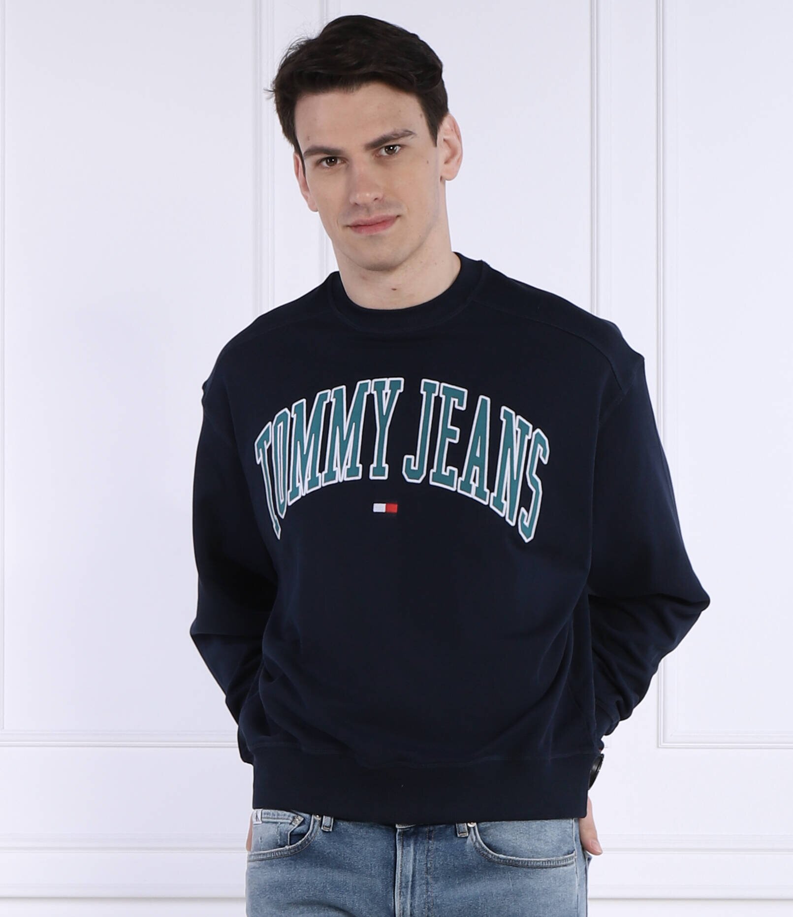 Tommy Jeans Hanorac BOXY POP VARSITY CREW | Oversize fit