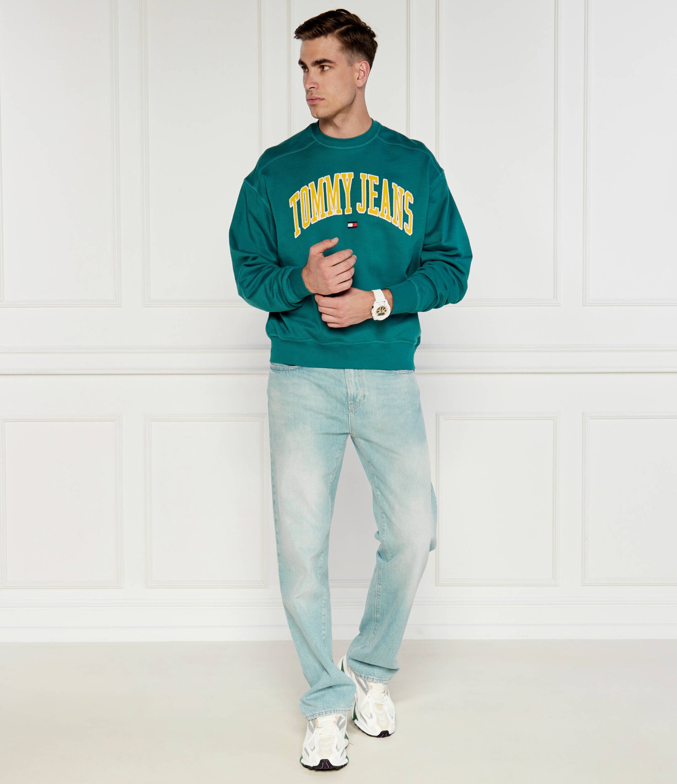 Tommy Jeans Hanorac BOXY POP VARSITY CREW | Relaxed fit