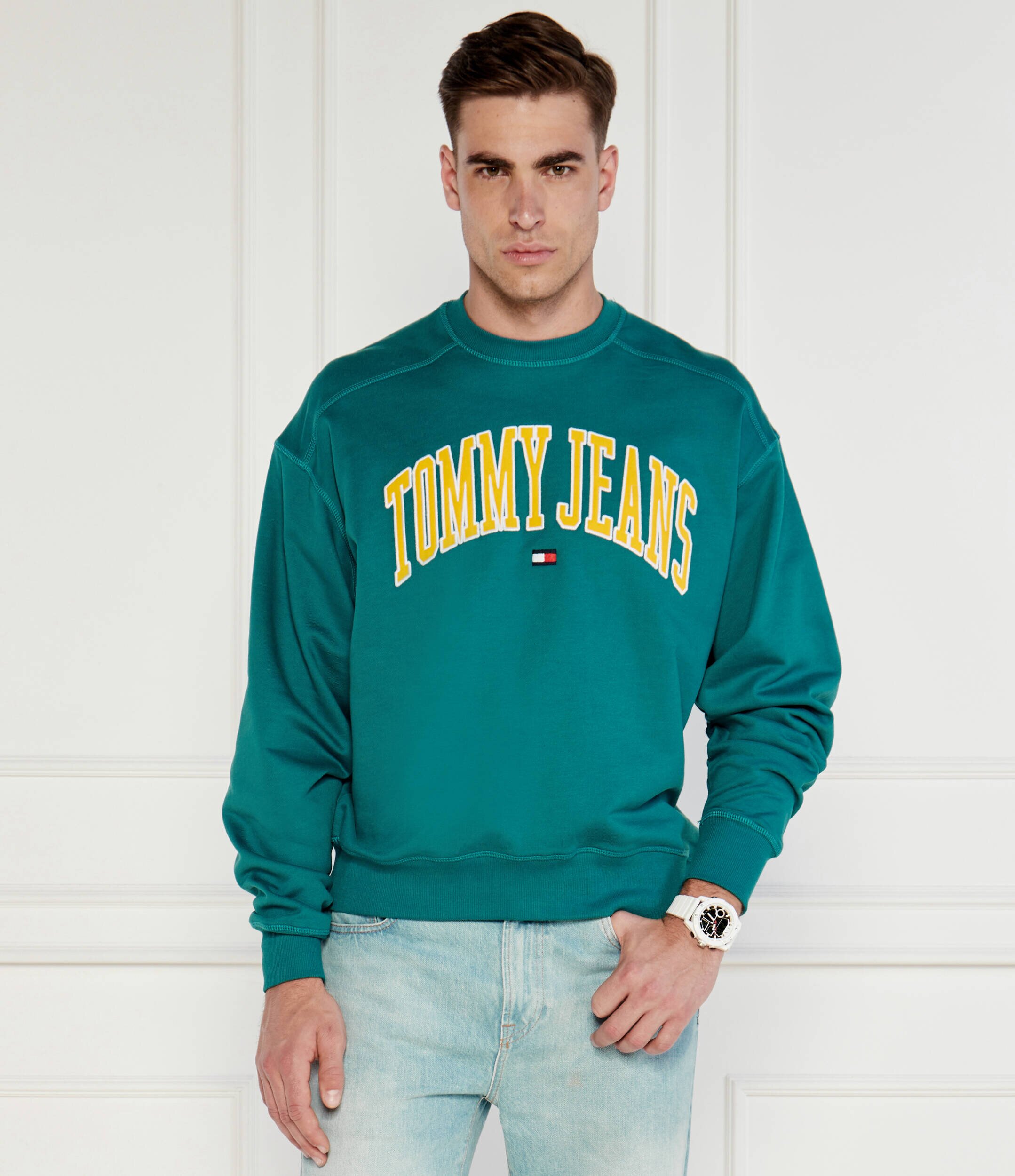 Tommy Jeans Hanorac BOXY POP VARSITY CREW | Relaxed fit