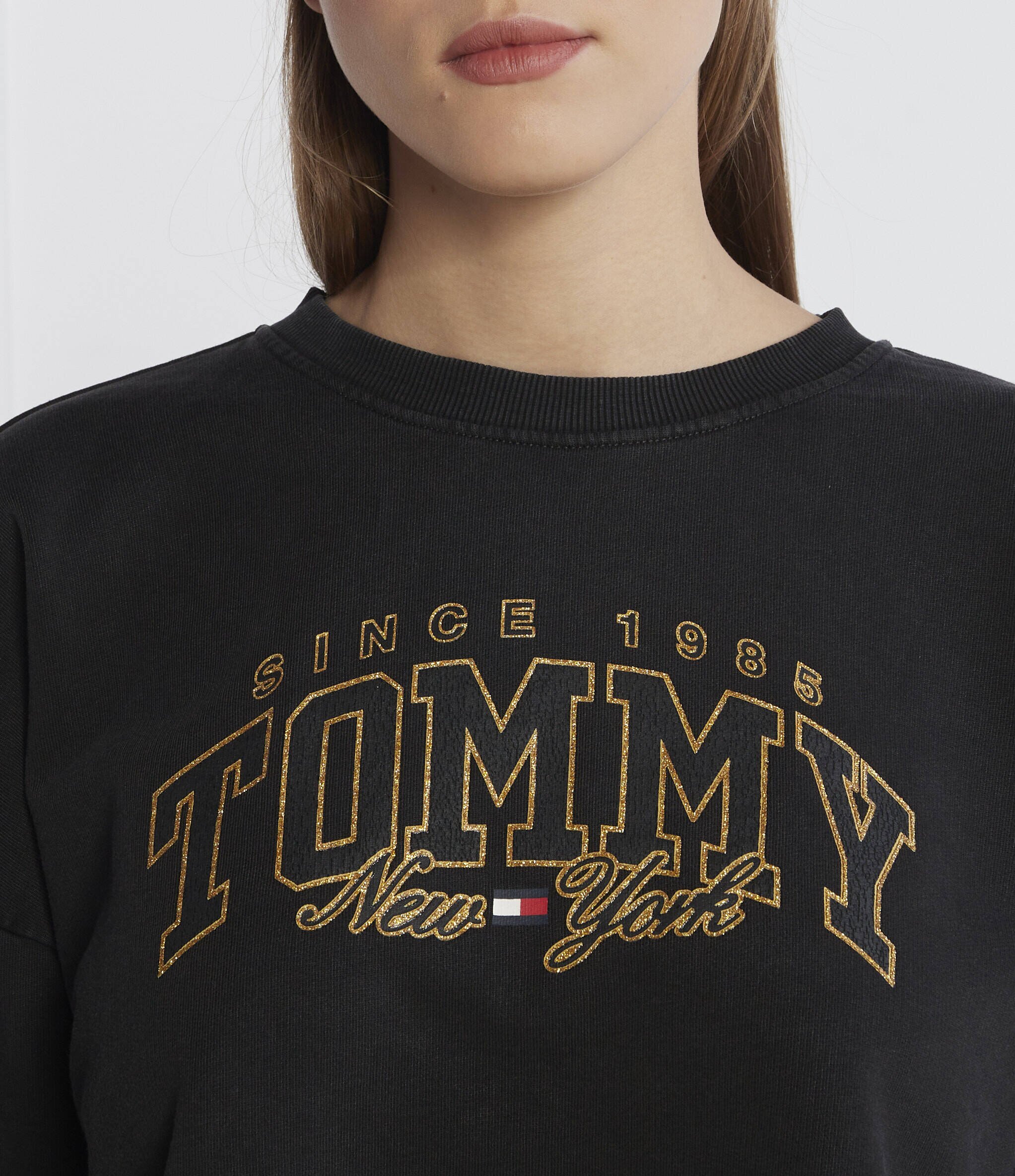 Tommy Jeans Hanorac LUXE VARSITY CREW | Cropped Fit