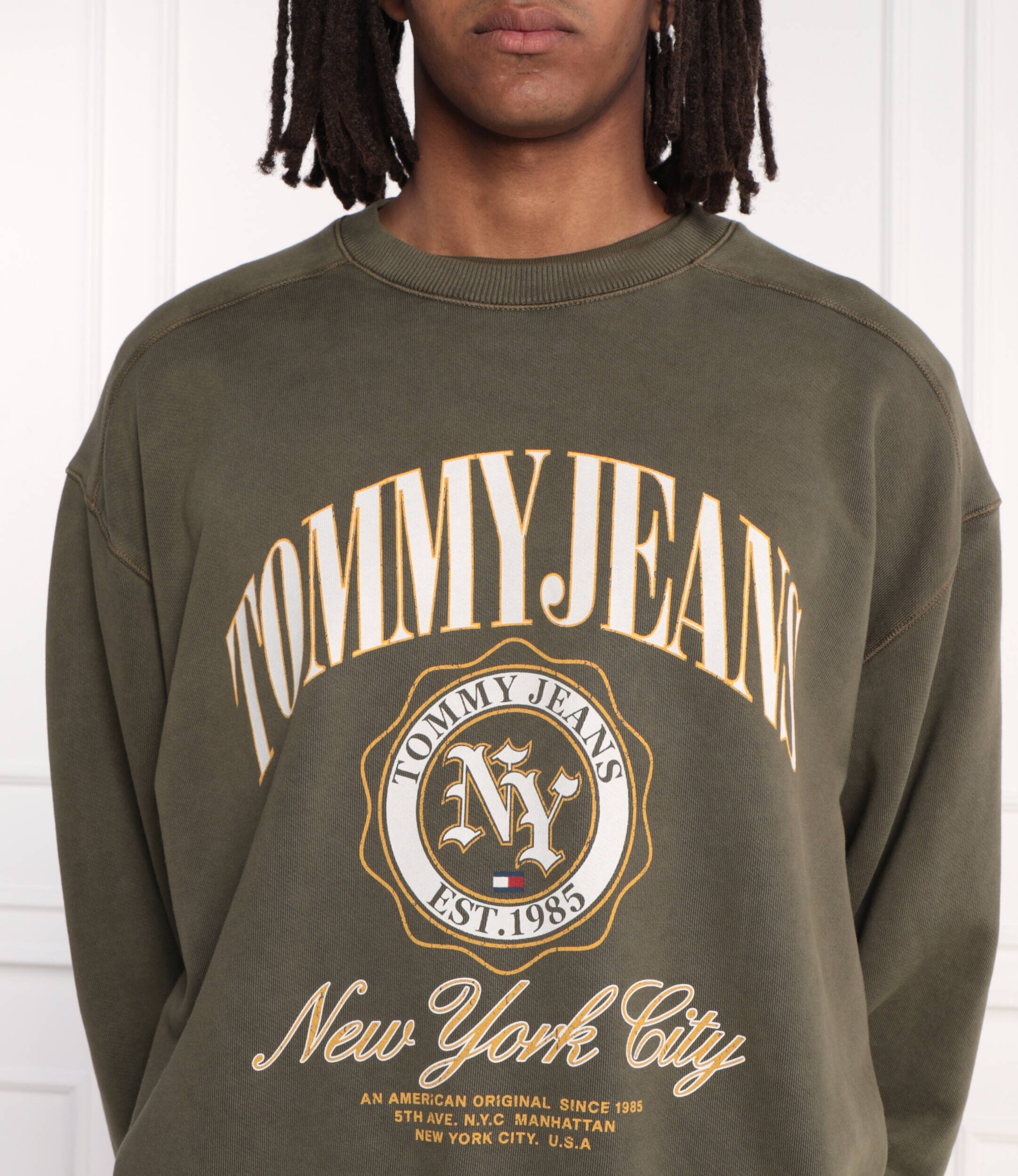 Tommy Jeans Hanorac TJM BOXY LUXE VARSITY CREW | Regular Fit