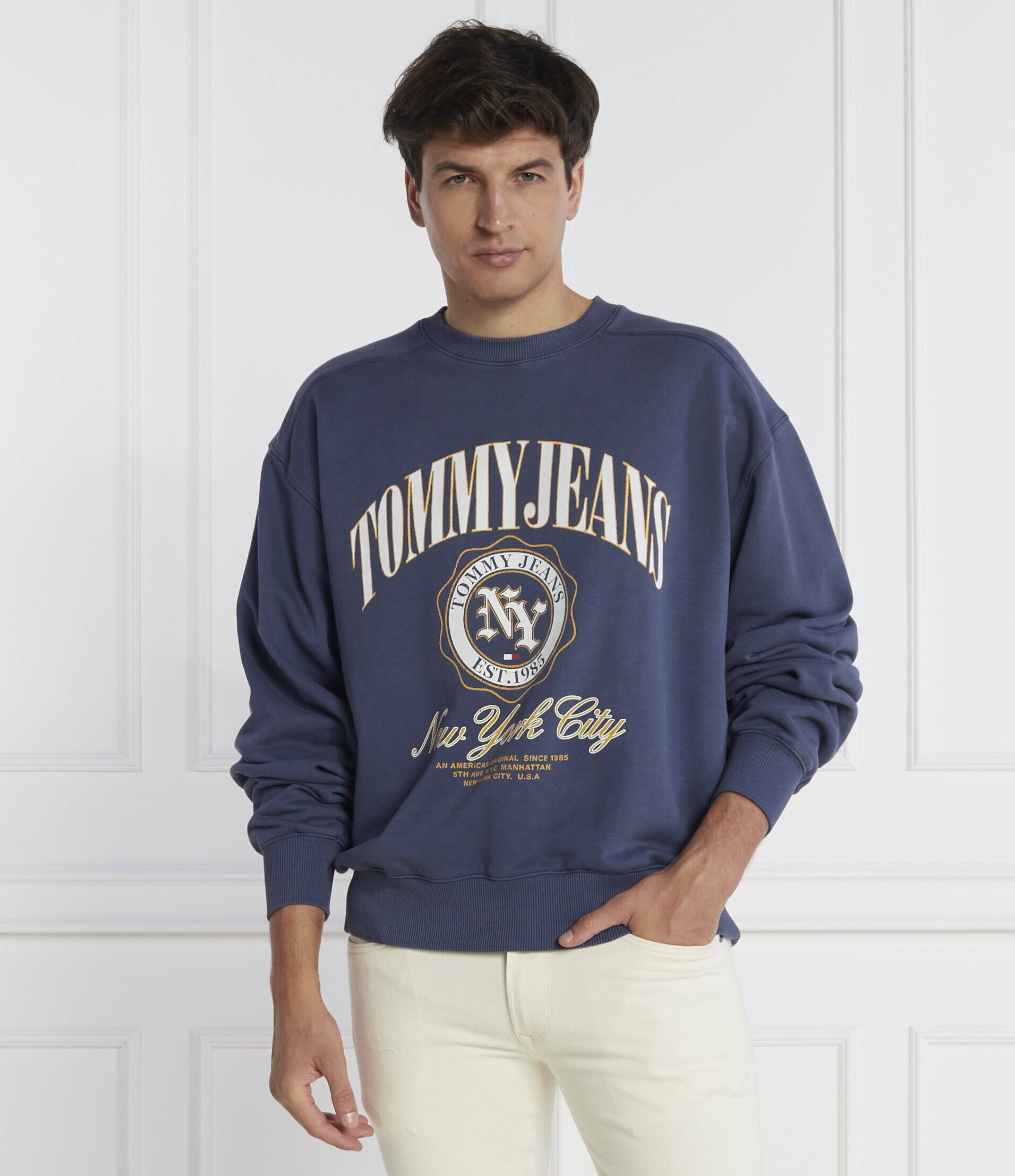 Tommy Jeans Hanorac TJM BOXY LUXE VARSITY CREW | Regular Fit