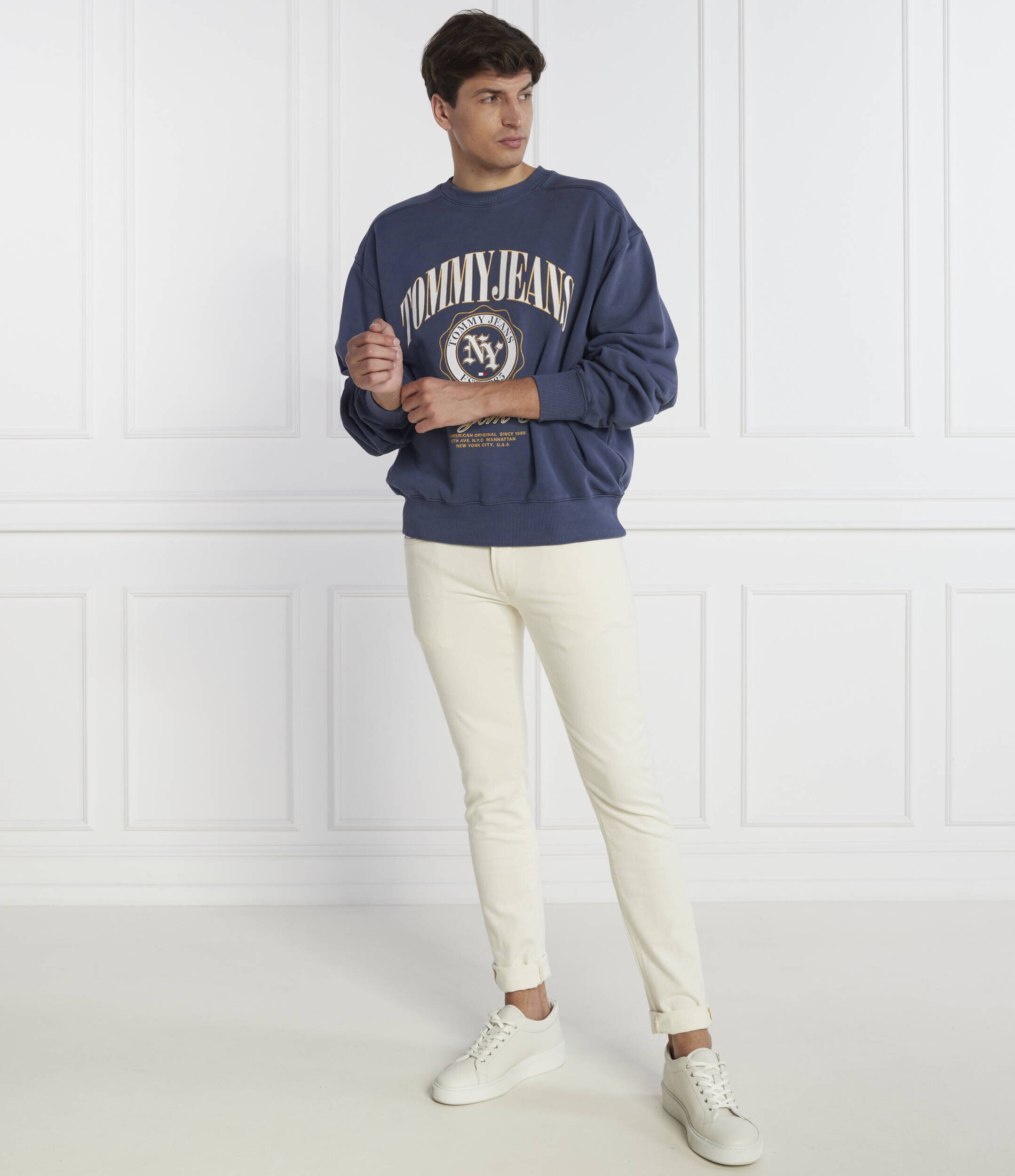 Tommy Jeans Hanorac TJM BOXY LUXE VARSITY CREW | Regular Fit