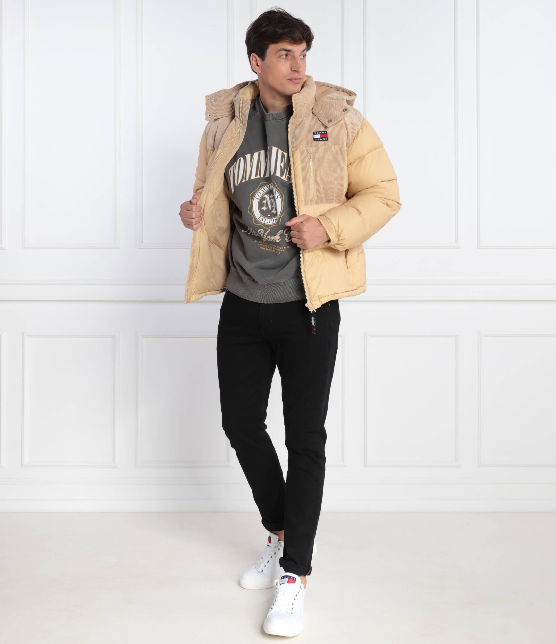 Tommy Jeans Hanorac TJM BOXY LUXE VARSITY CREW | Regular Fit