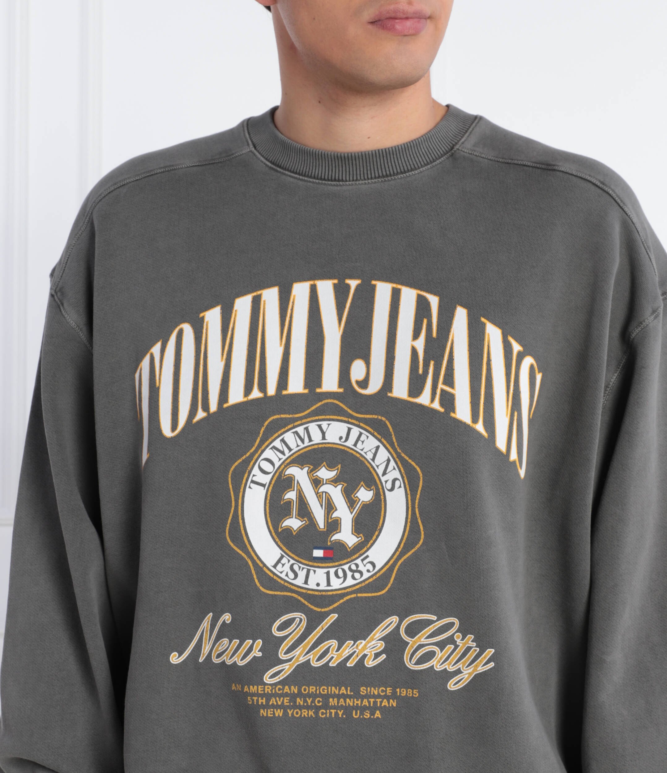 Tommy Jeans Hanorac TJM BOXY LUXE VARSITY CREW | Regular Fit