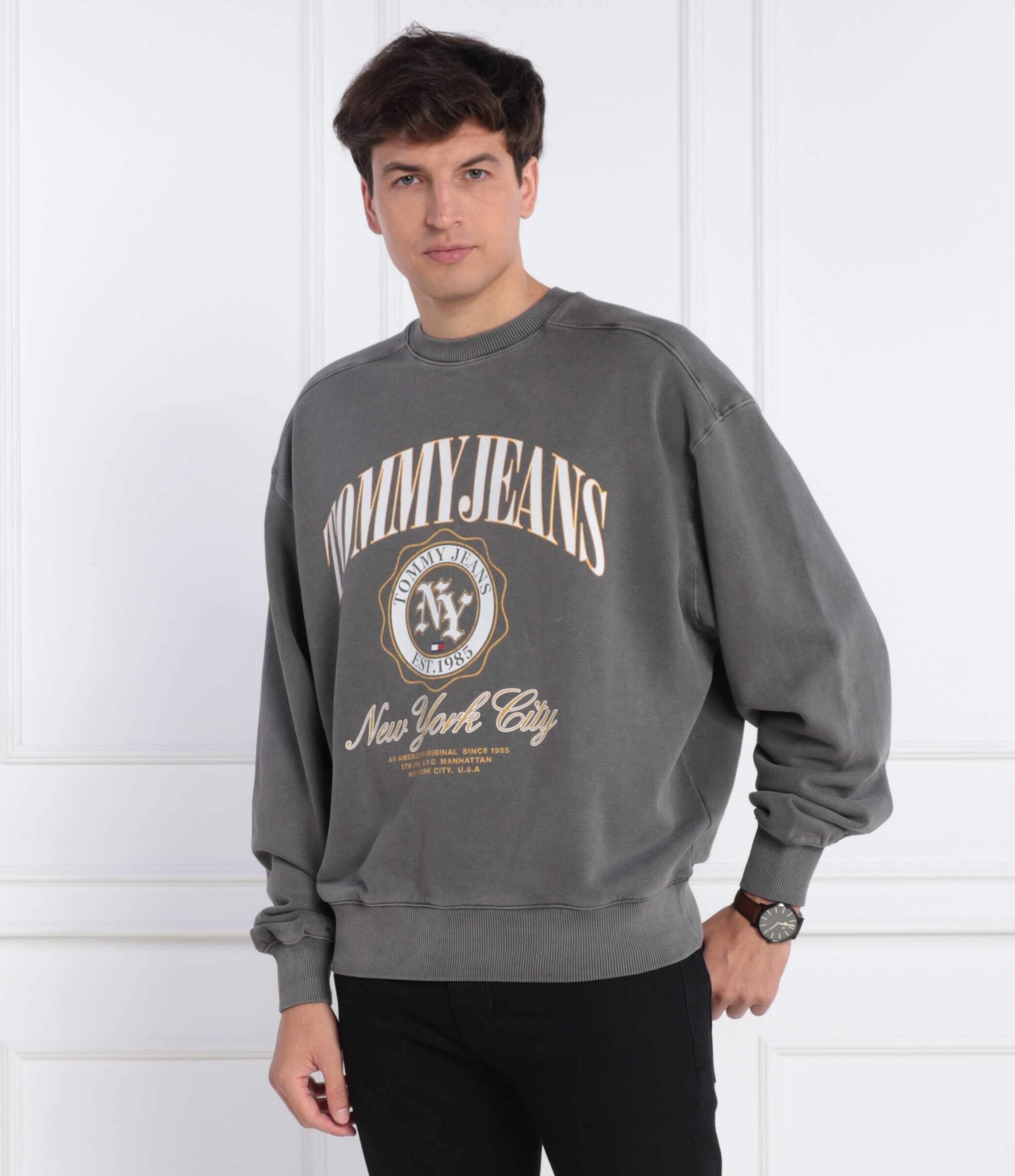 Tommy Jeans Hanorac TJM BOXY LUXE VARSITY CREW | Regular Fit