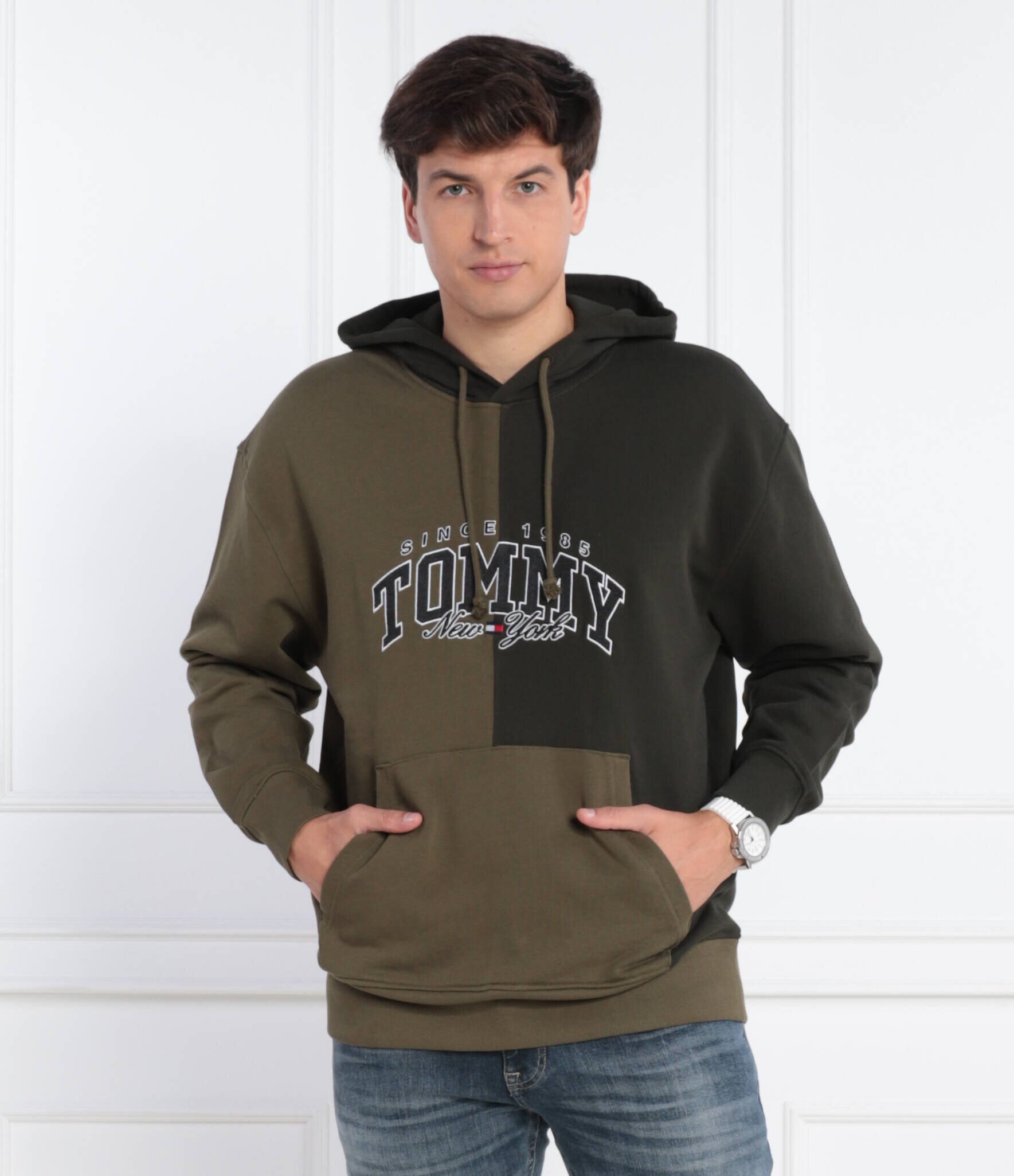Tommy Jeans Hanorac TJM RLX VARSITY TWO-TONE HOODIE | Loose fit