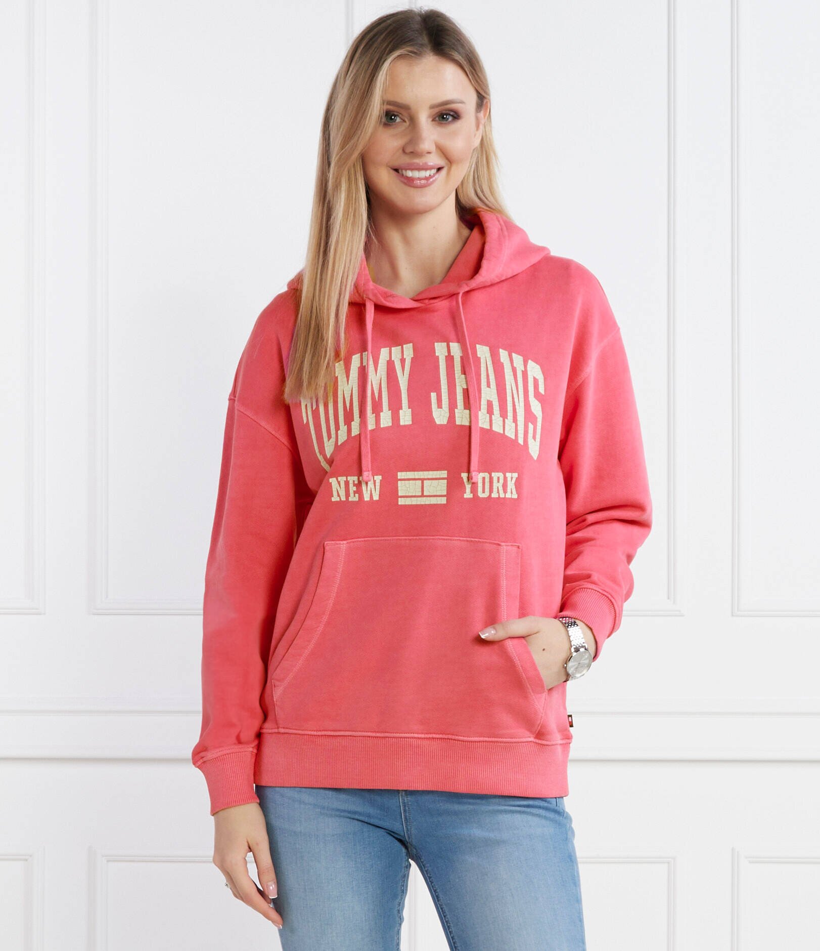 Tommy Jeans Hanorac TJW RLX WASHED VARSITY HOOD EXT | Relaxed fit