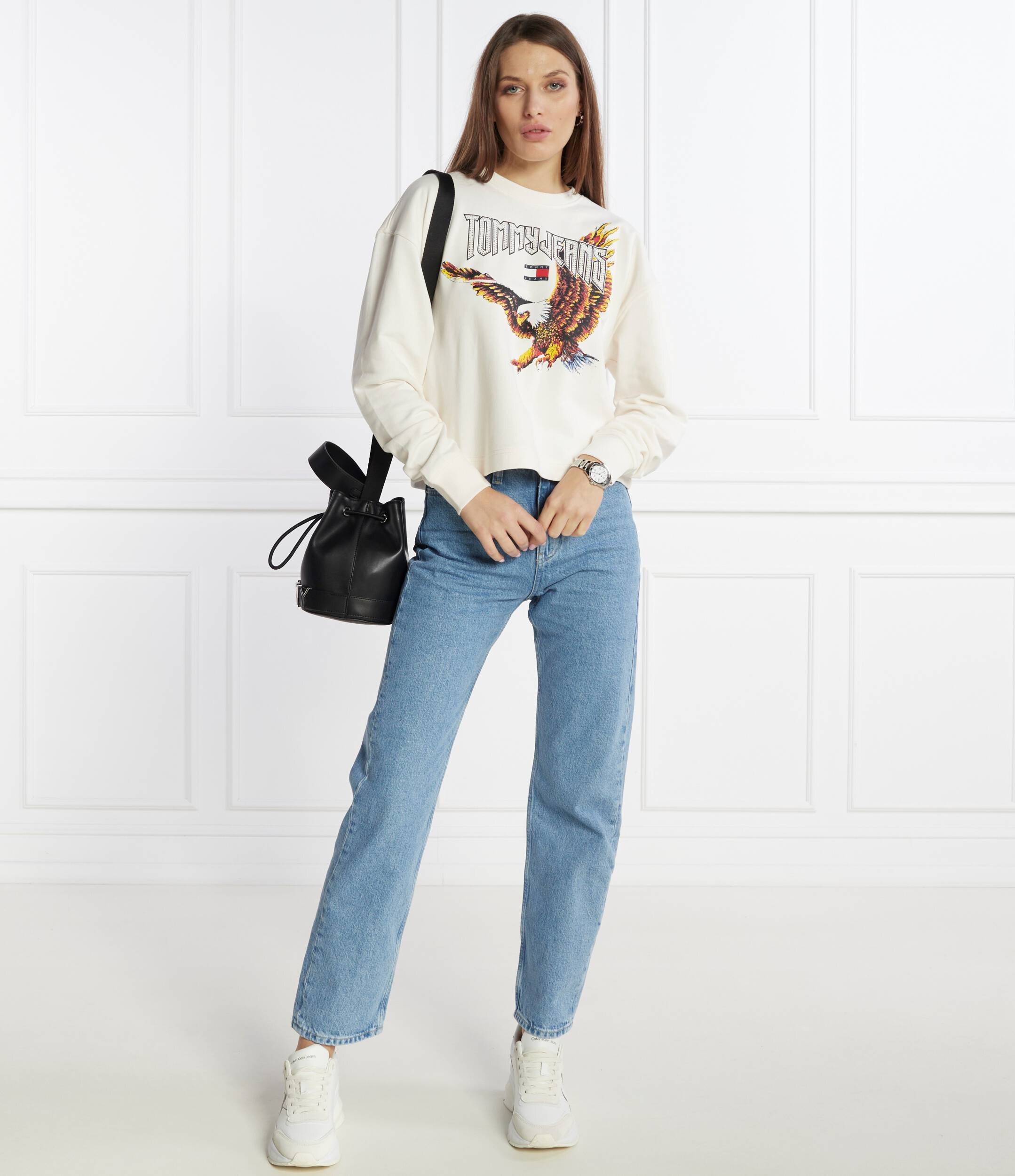 Tommy Jeans Hanorac VINTAGE EAGLE CREW | Relaxed fit
