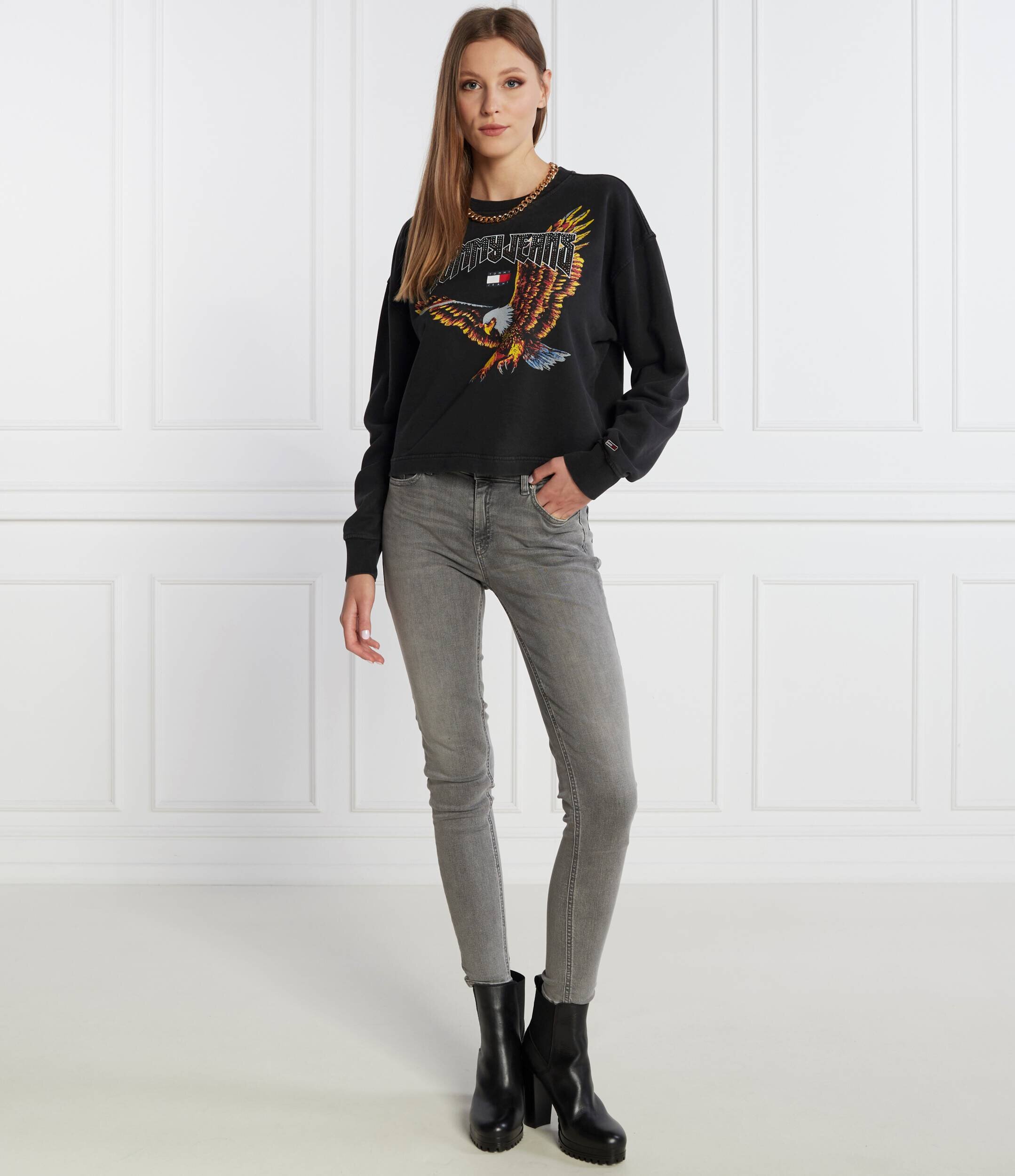 Tommy Jeans Hanorac VINTAGE EAGLE CREW | Relaxed fit