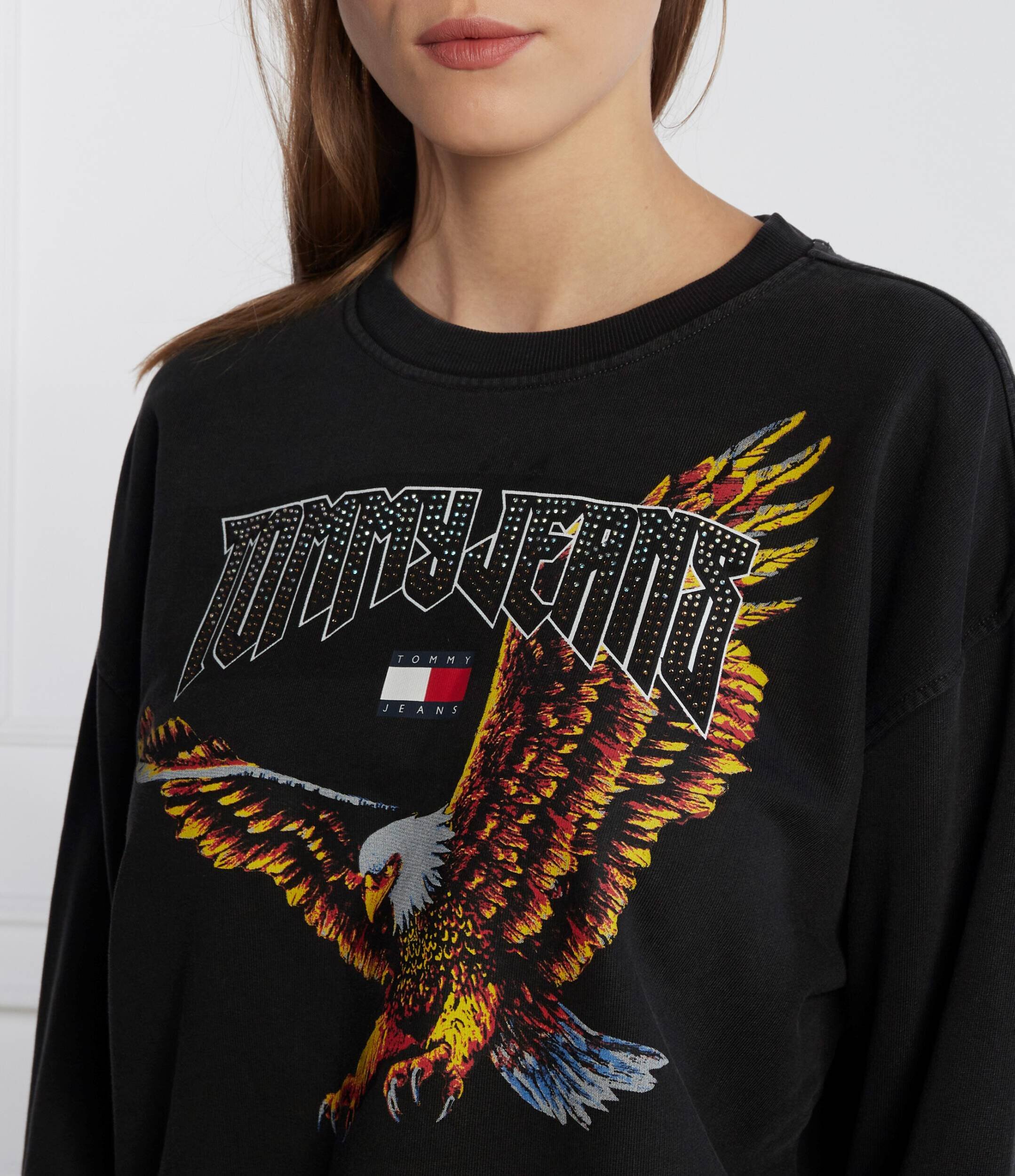 Tommy Jeans Hanorac VINTAGE EAGLE CREW | Relaxed fit