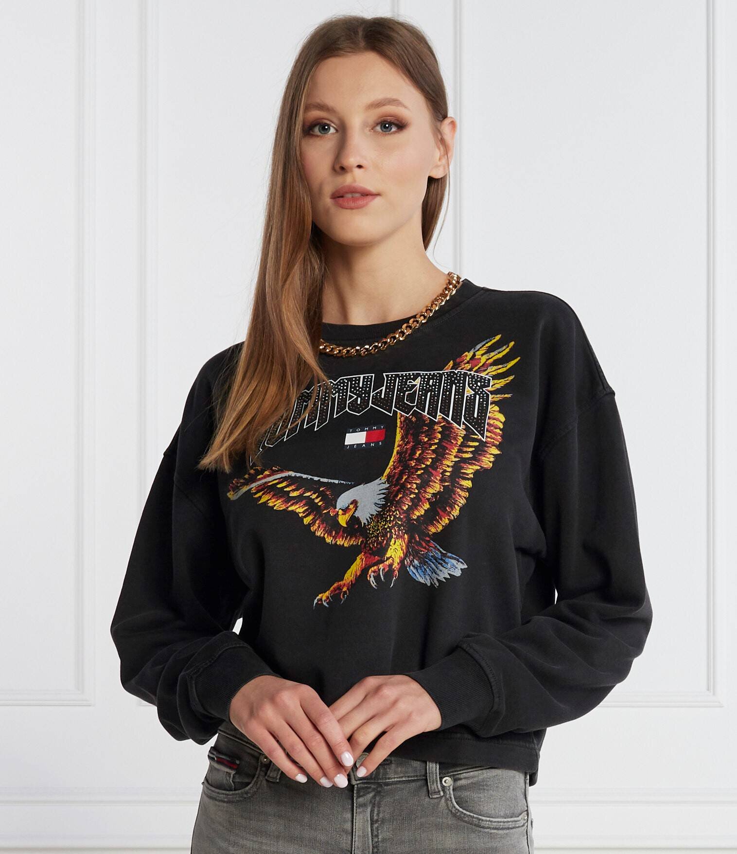 Tommy Jeans Hanorac VINTAGE EAGLE CREW | Relaxed fit