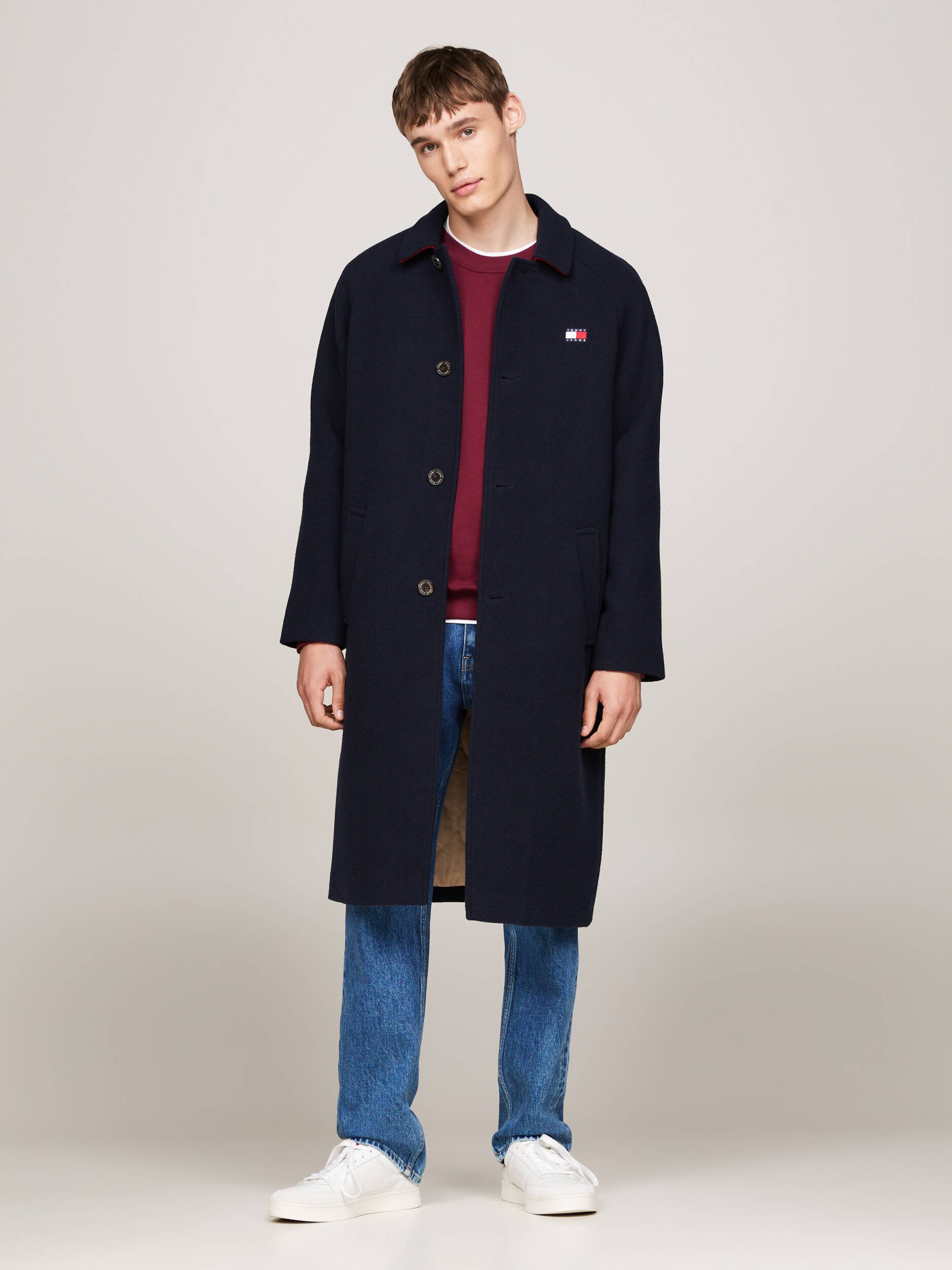 Tommy Jeans Palton cu adaos de lână