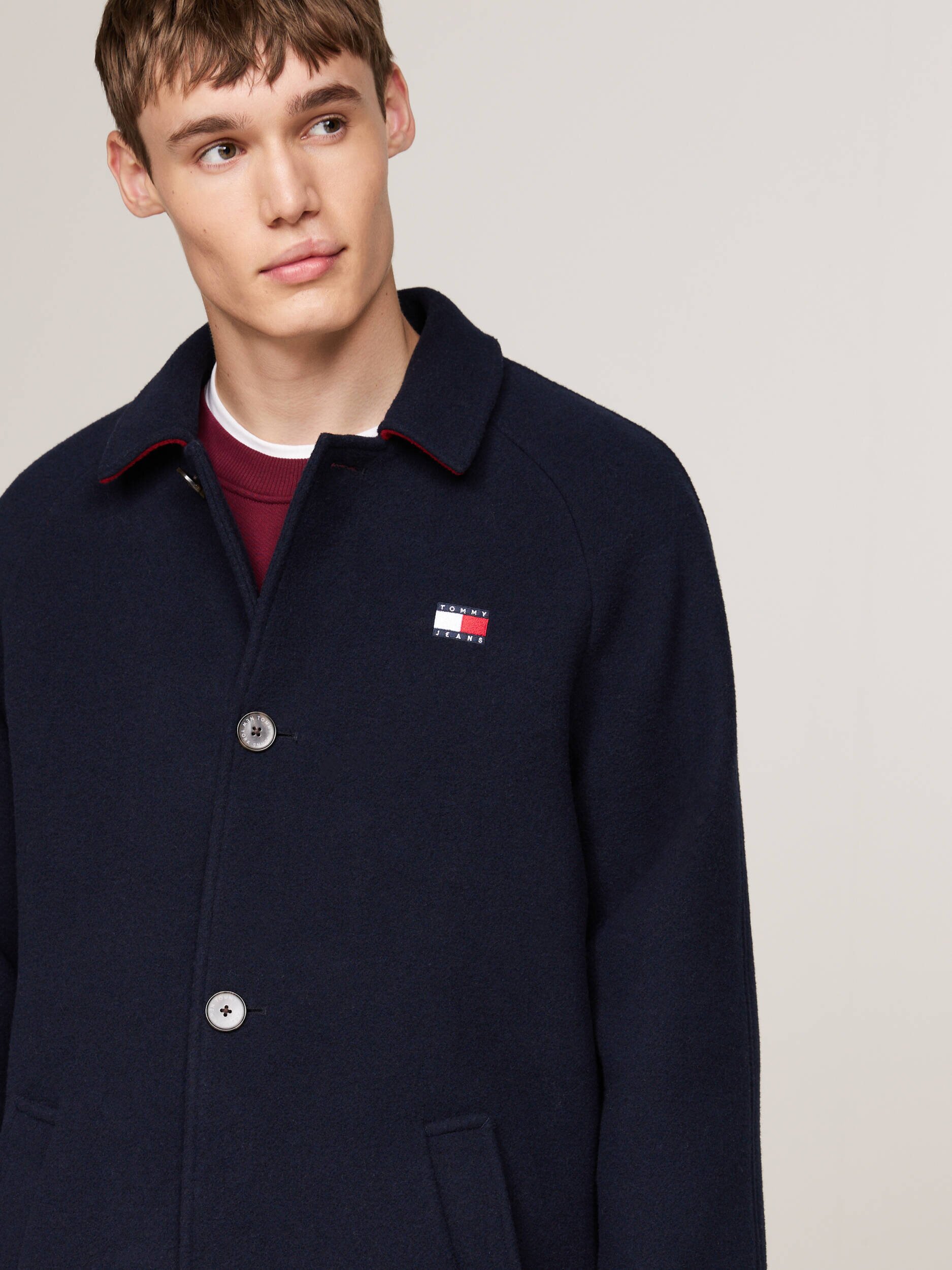 Tommy Jeans Palton cu adaos de lână