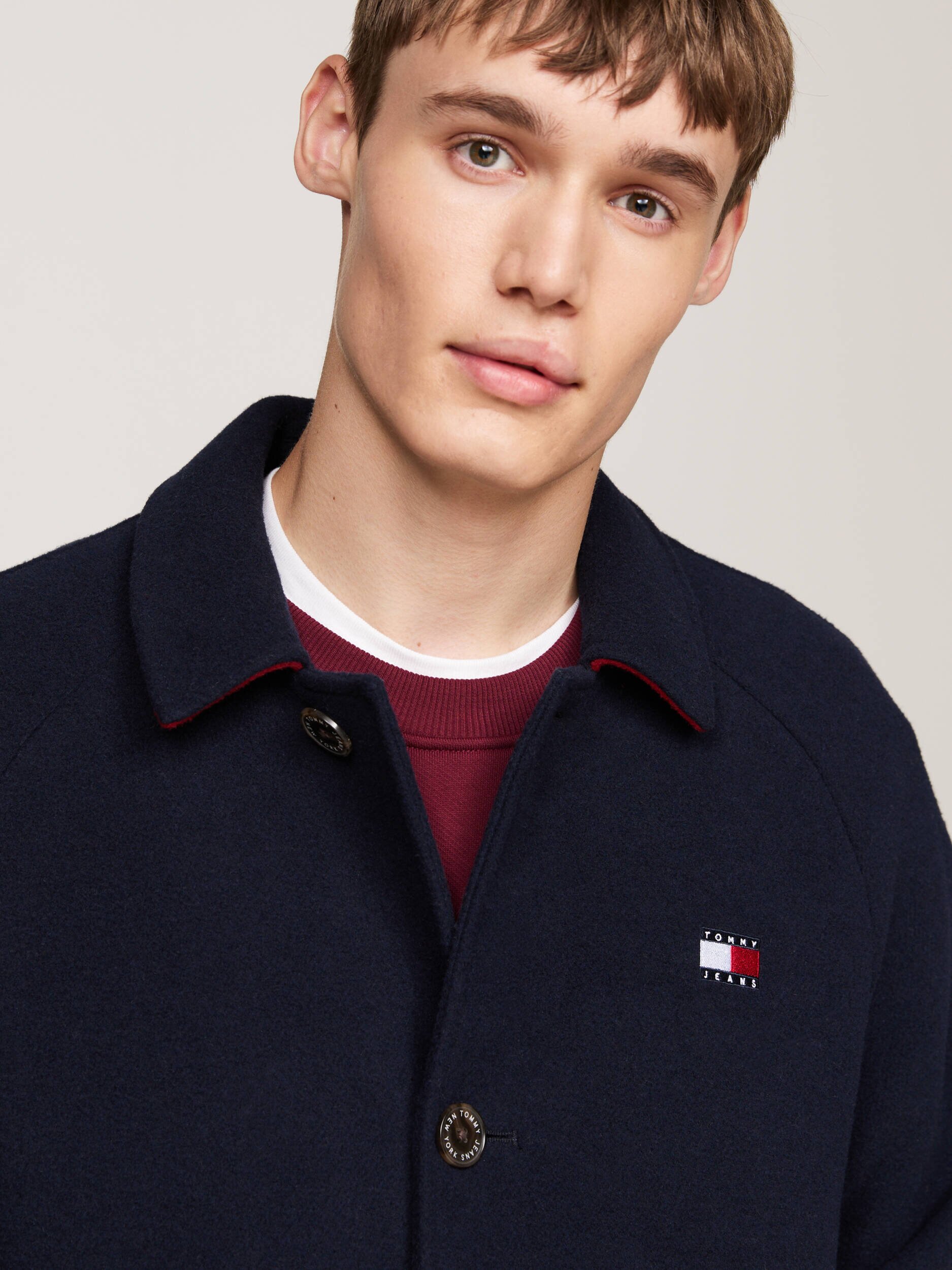 Tommy Jeans Palton cu adaos de lână