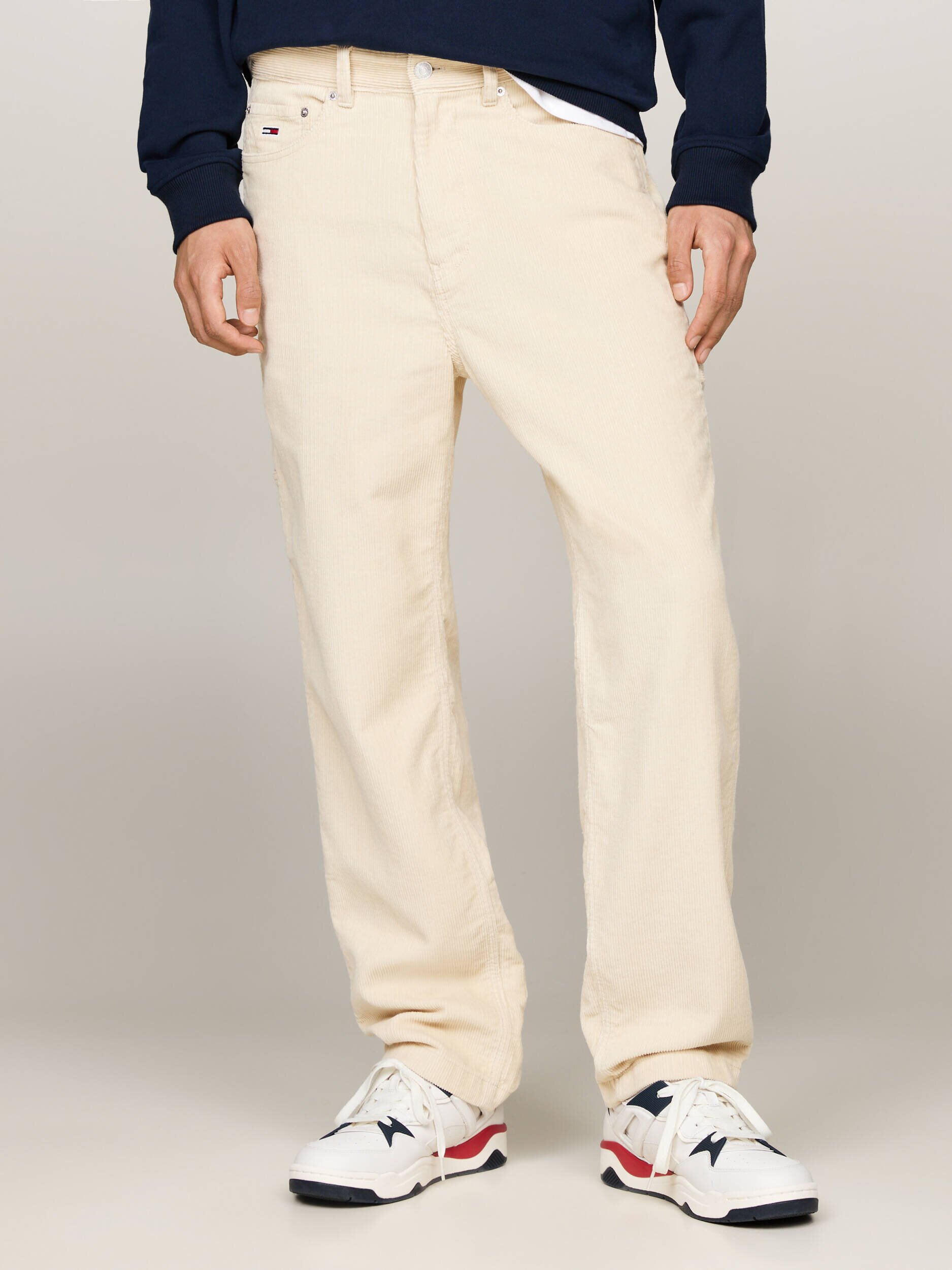 Tommy Jeans Pantaloni | Relaxed fit | catifea reiată