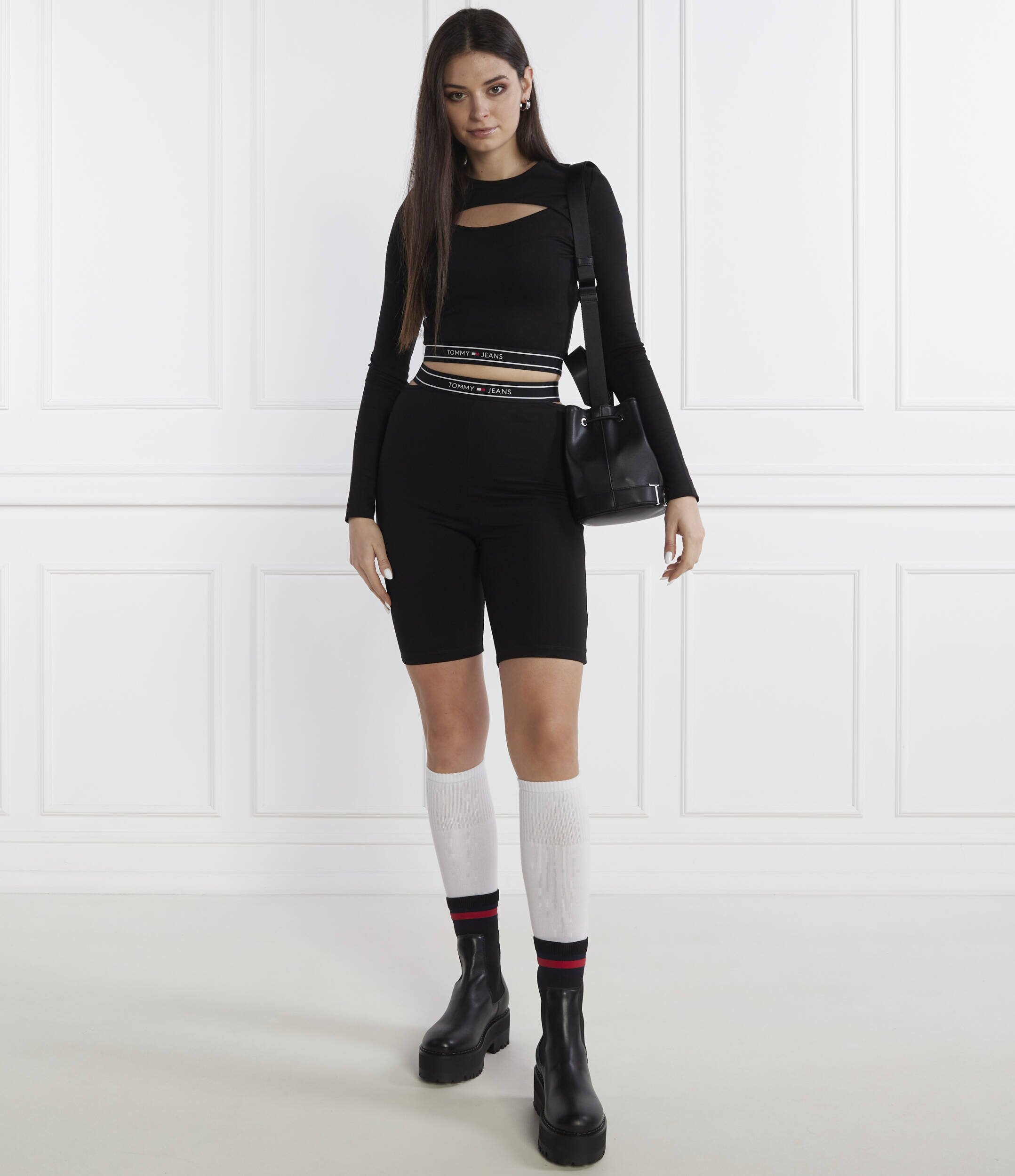 Tommy Jeans pantaloni scurți biker logo taping cycle | slim fit
