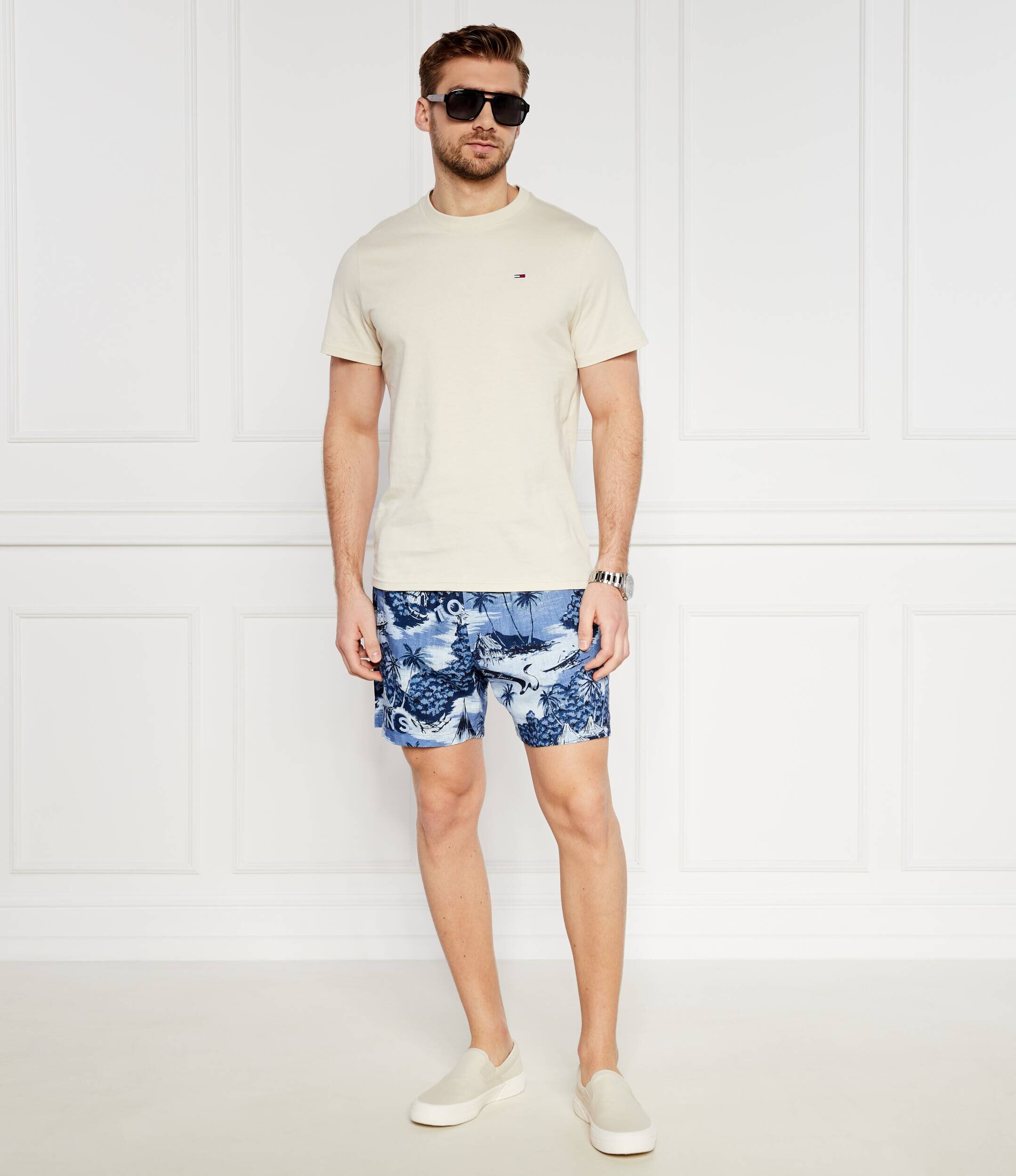 Tommy Jeans Pantaloni scurți HAWAIIAN | Regular Fit | cu adaos de in