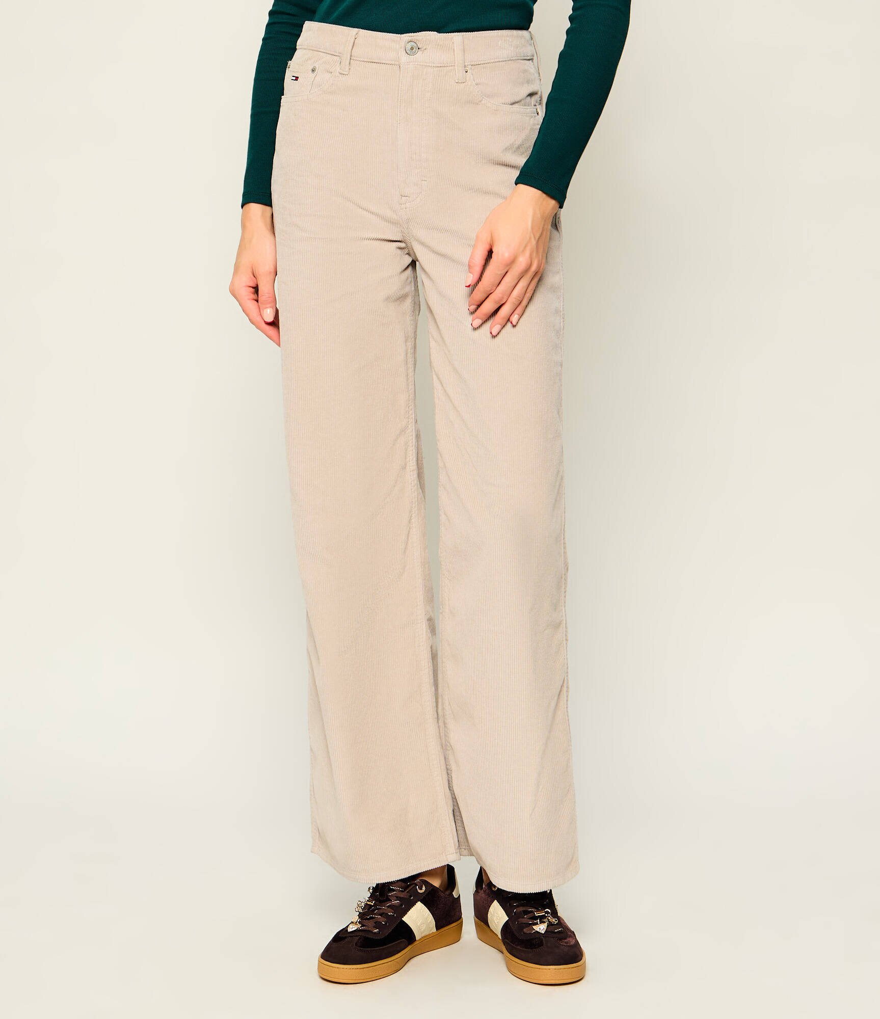 Tommy Jeans Pantaloni | Straight fit | catifea reiată