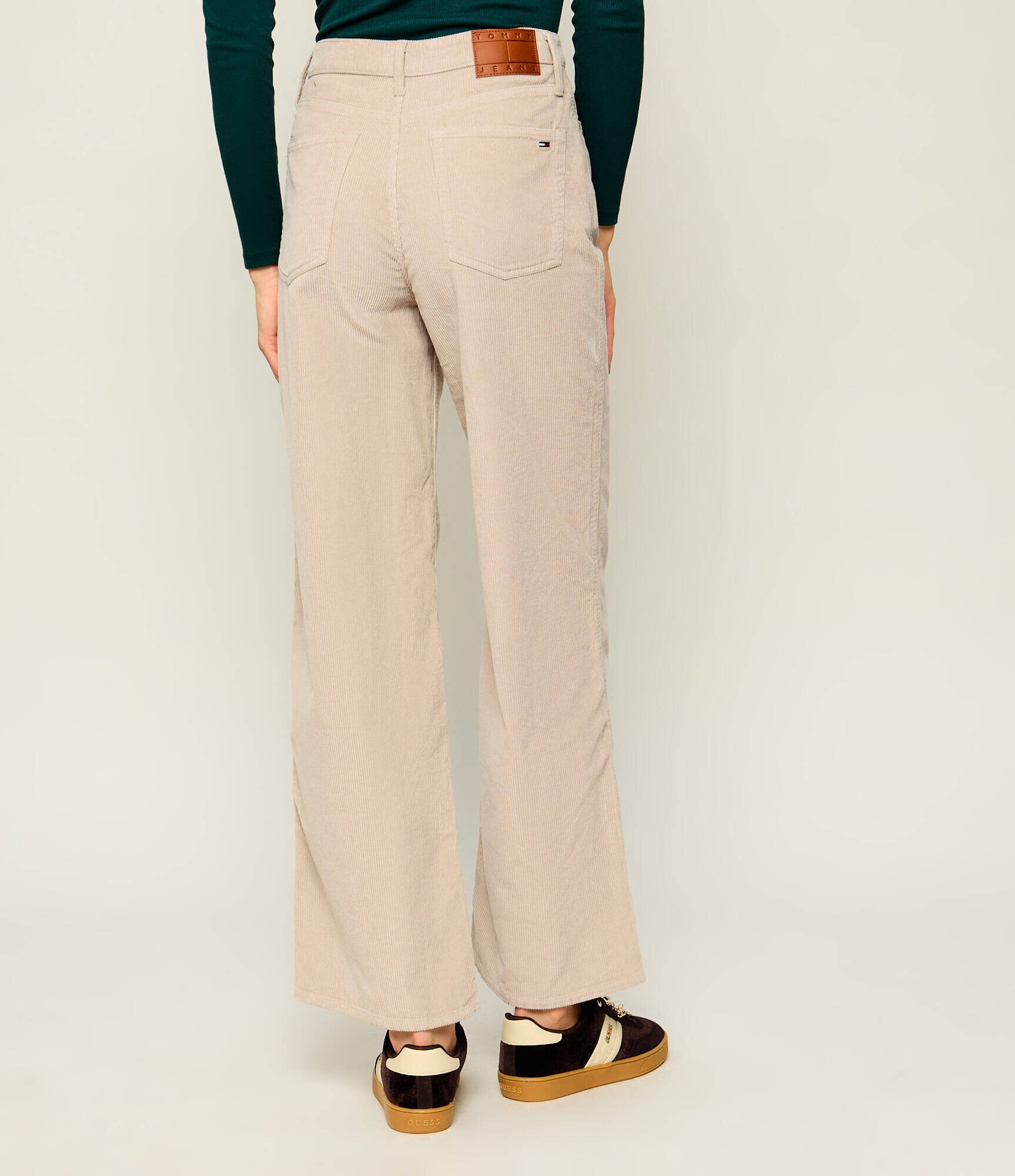 Tommy Jeans Pantaloni | Straight fit | catifea reiată