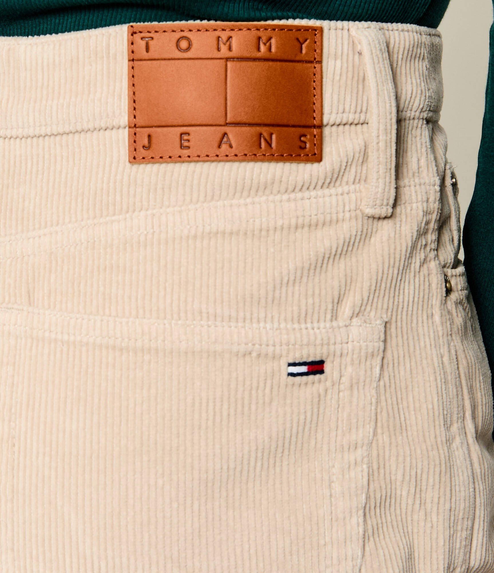 Tommy Jeans Pantaloni | Straight fit | catifea reiată