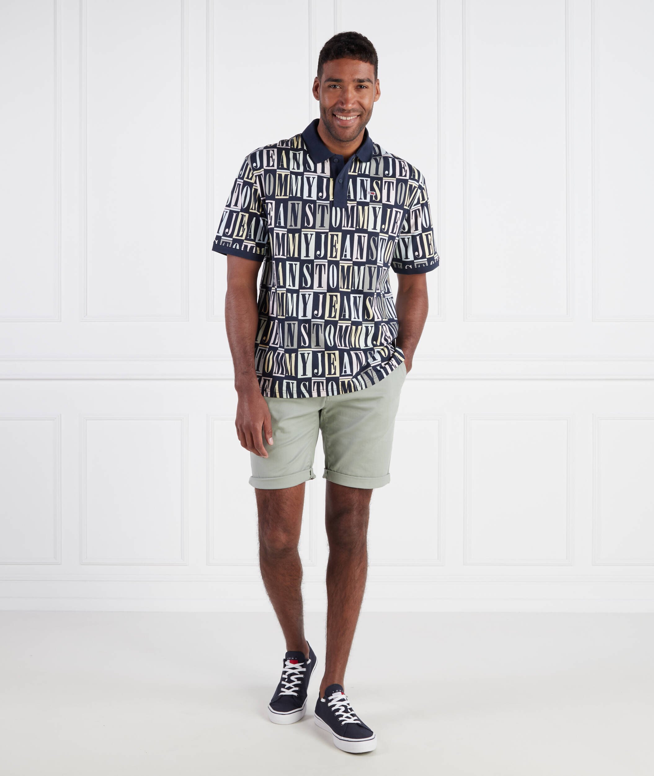 Tommy Jeans Polo TJM SKATER TOMMY AOP | Regular Fit