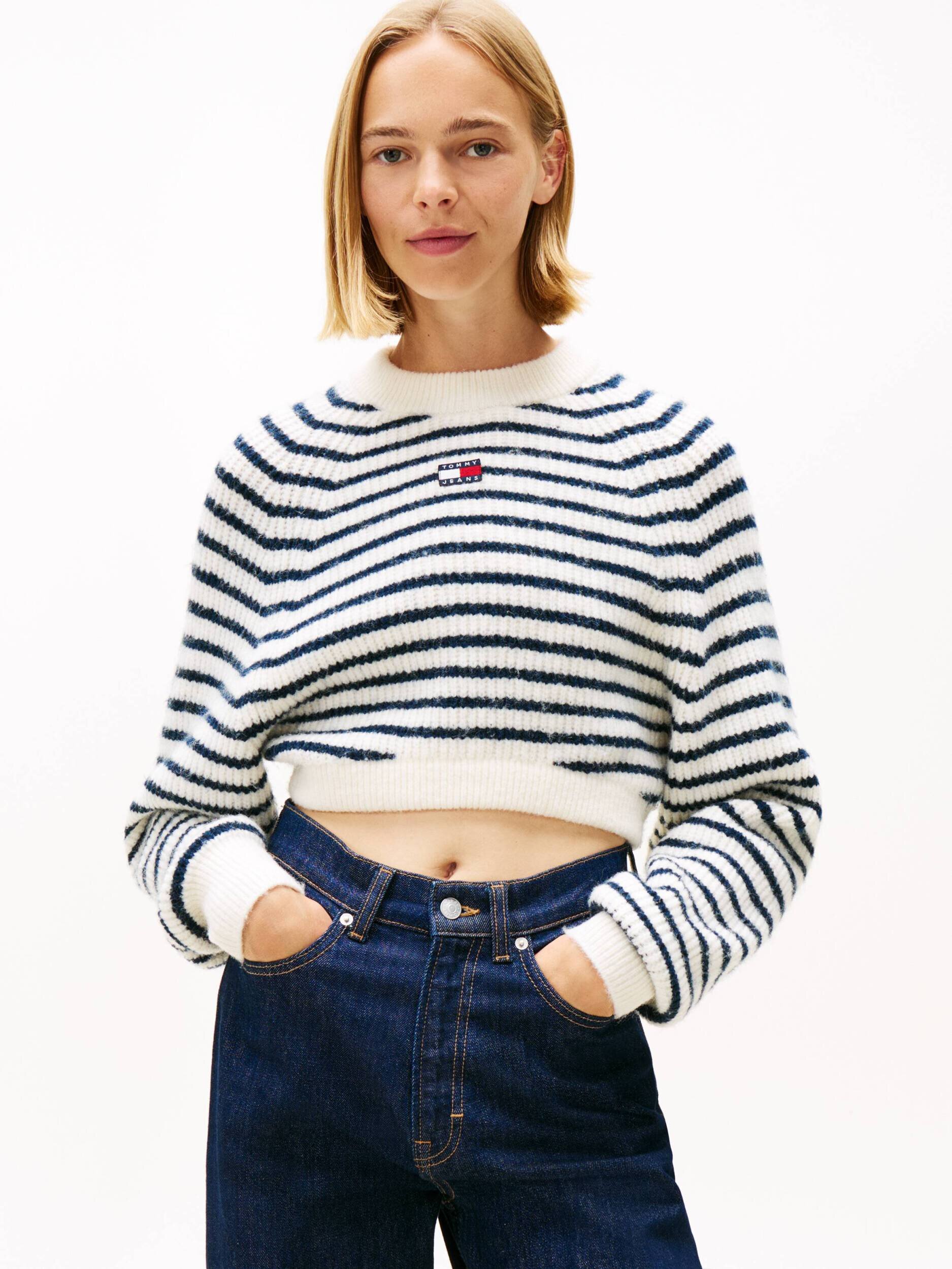 Tommy Jeans Pulover | Cropped Fit cu adaos de lână
