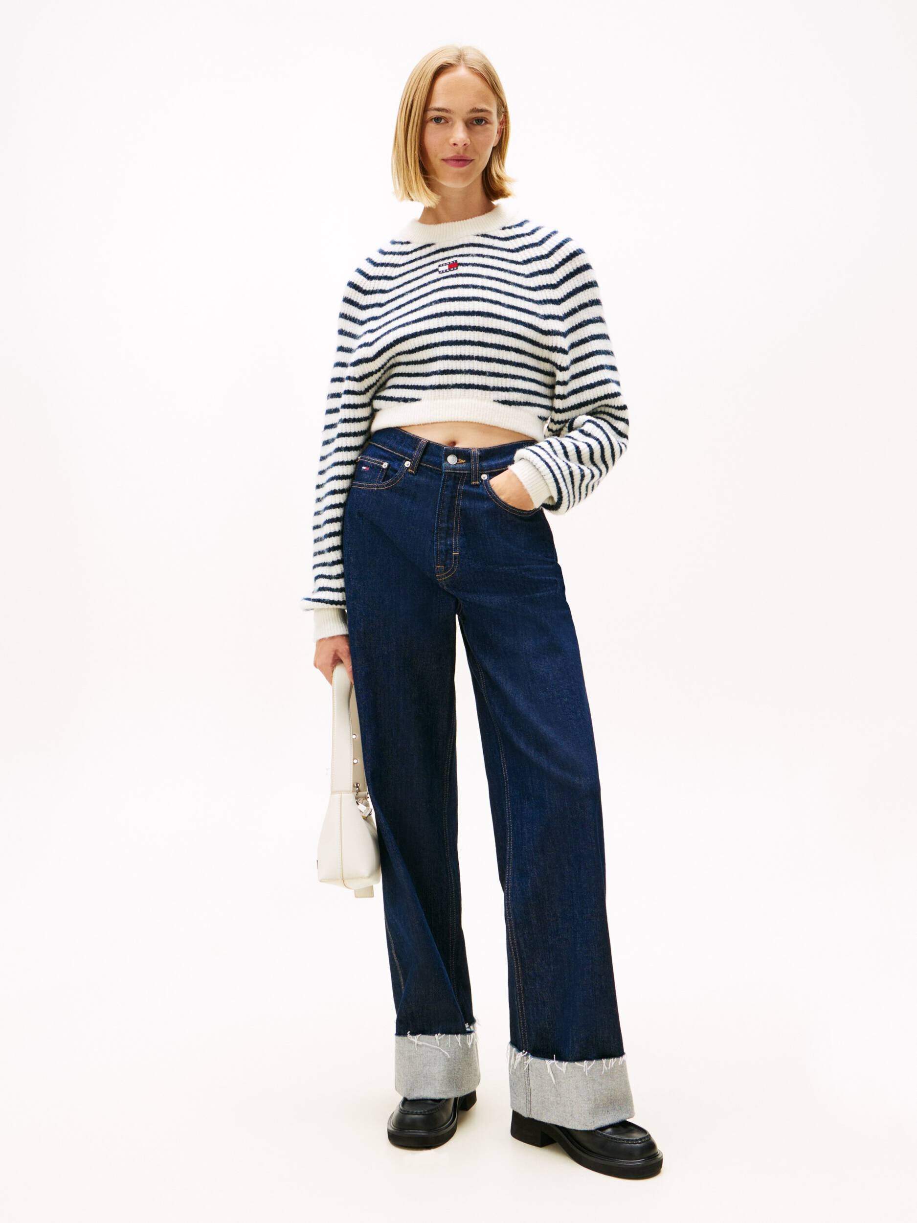 Tommy Jeans Pulover | Cropped Fit cu adaos de lână