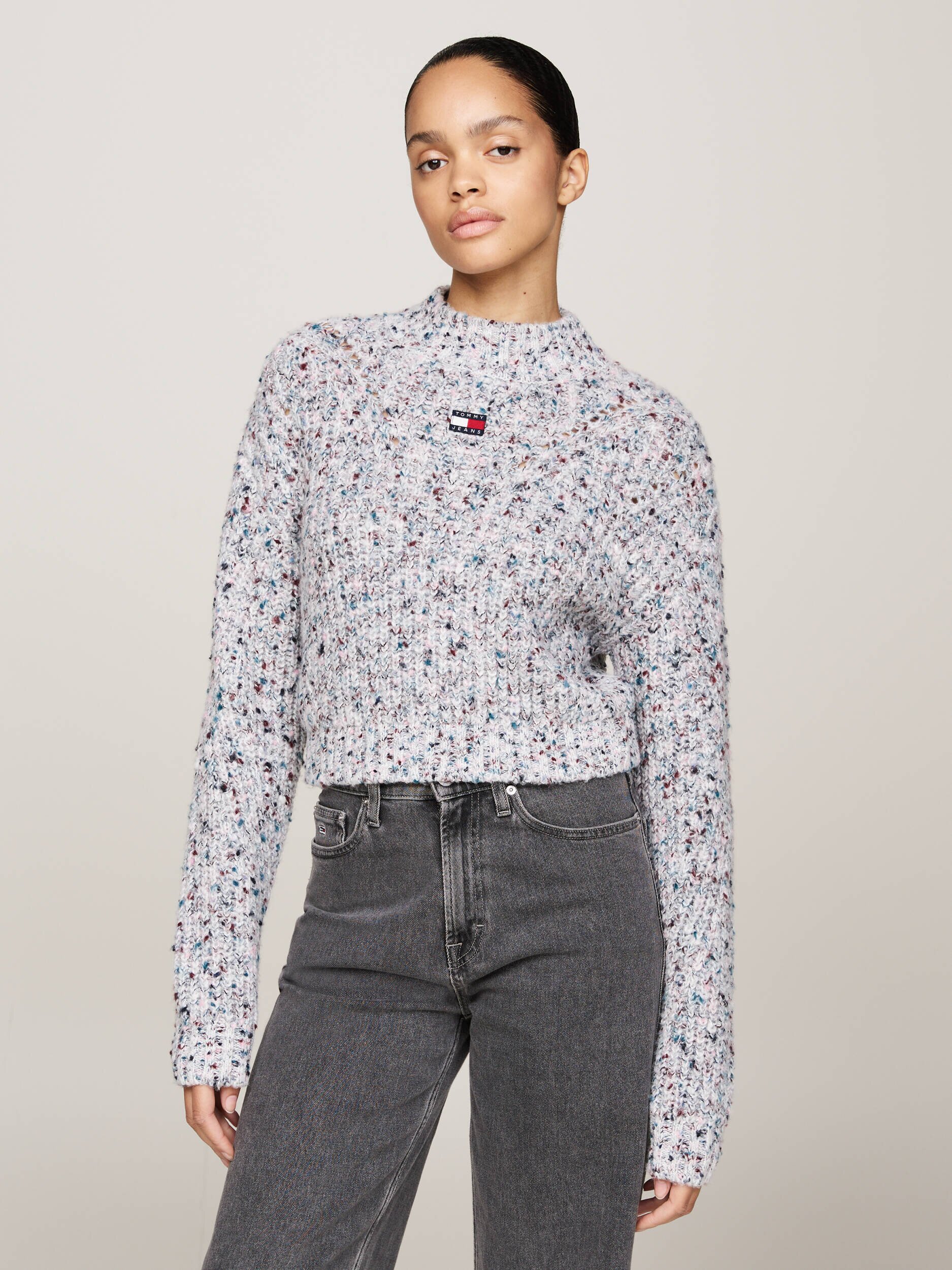 Tommy Jeans Pulover | Cropped Fit cu adaos de lână