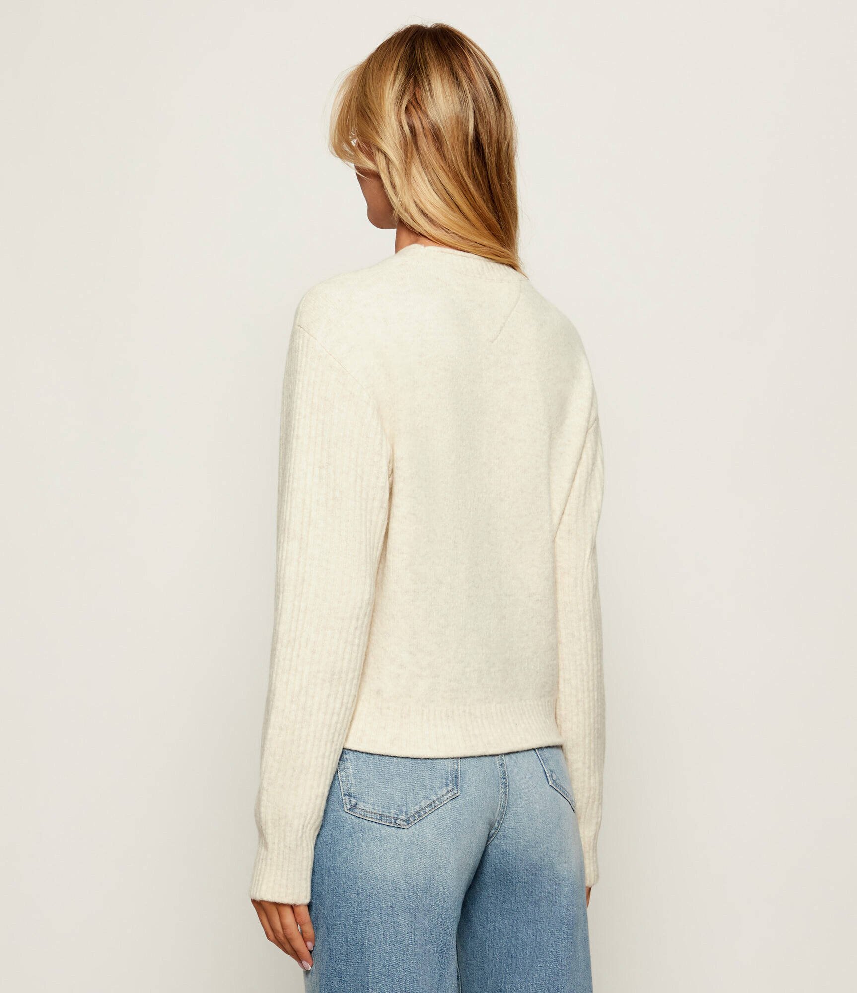 Tommy Jeans Pulover | Loose fit cu adaos de lână