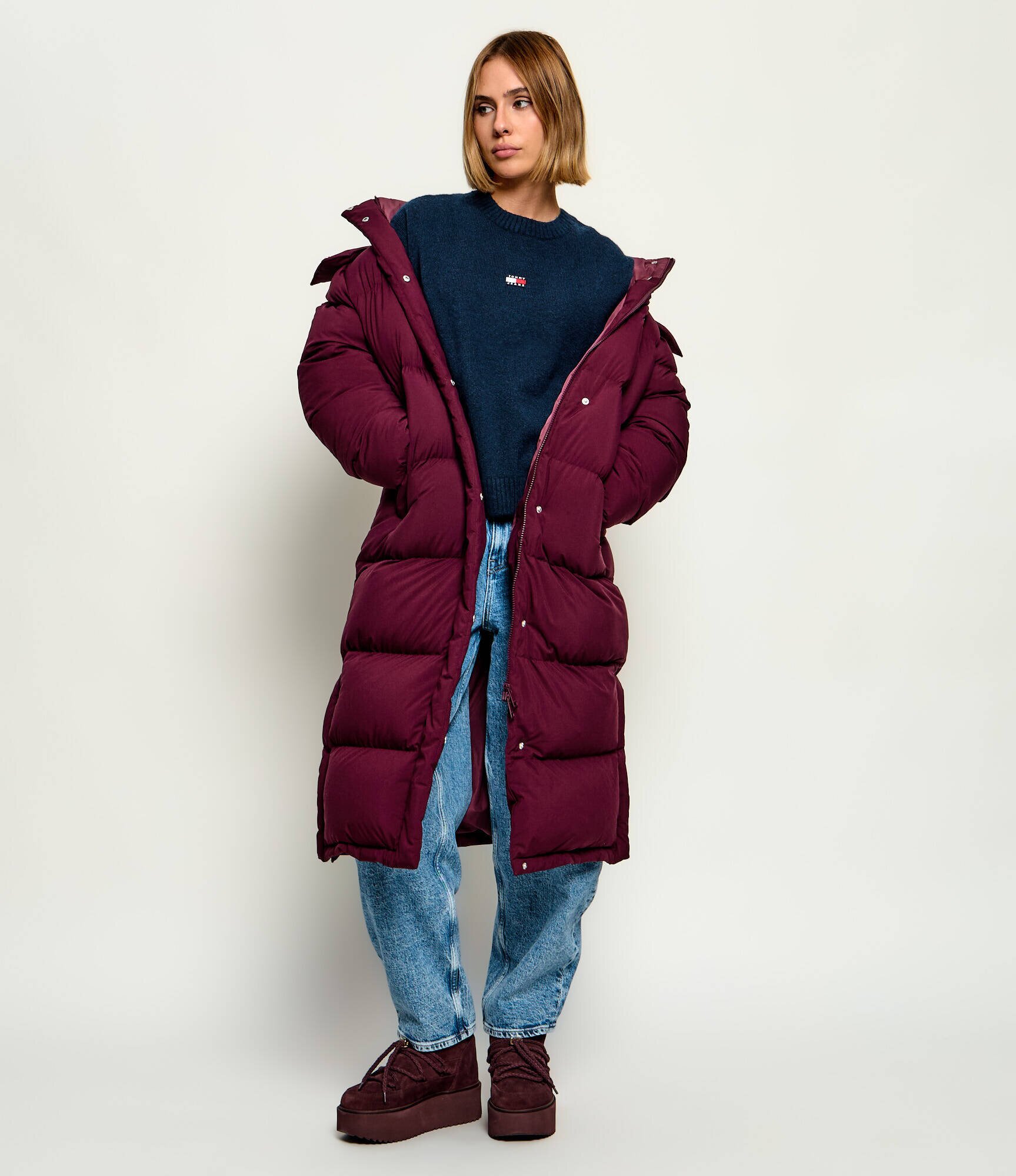 Tommy Jeans Pulover | regular fit cu adaos de lână