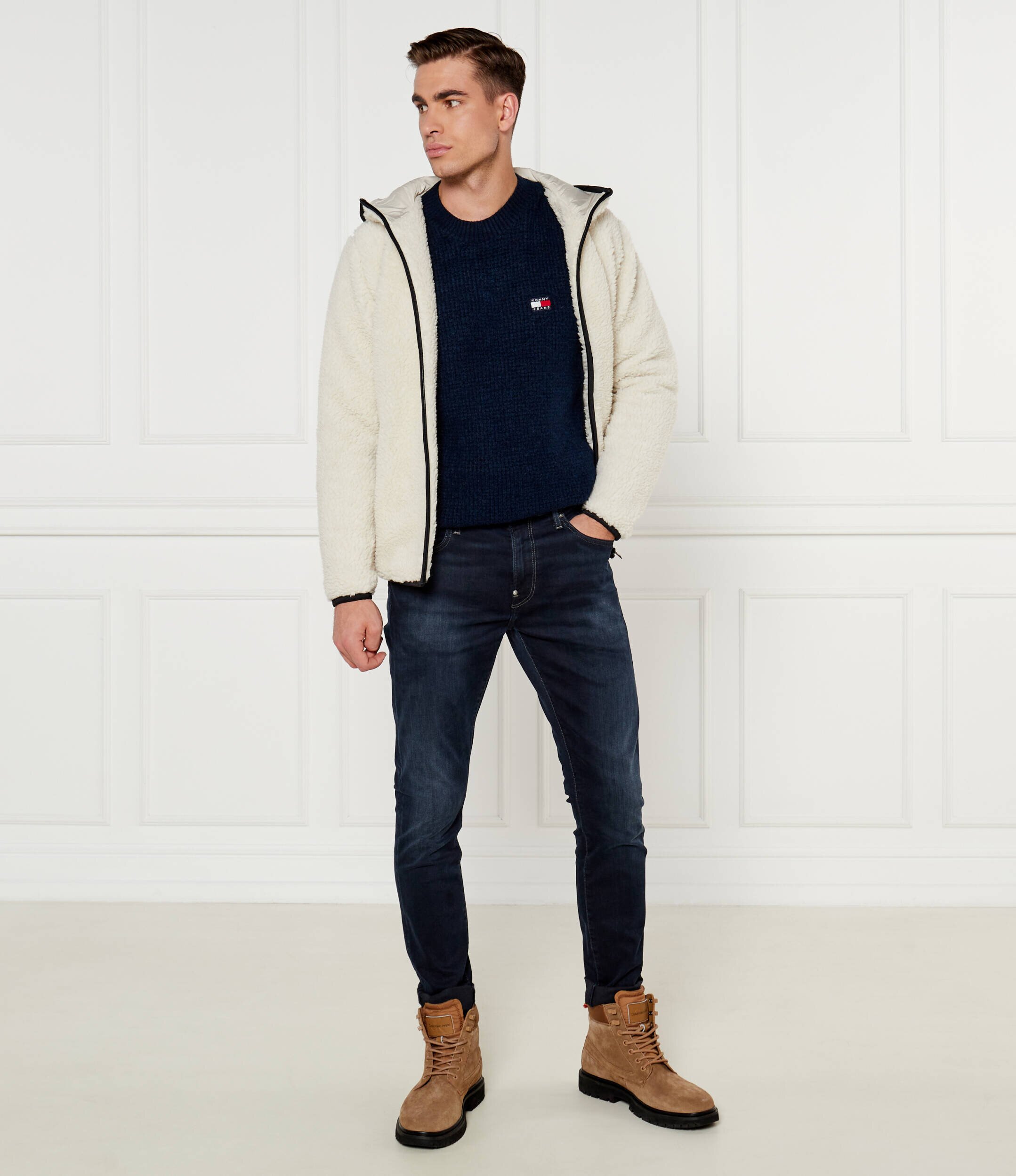 Tommy Jeans Pulover | Regular Fit cu adaos de lână