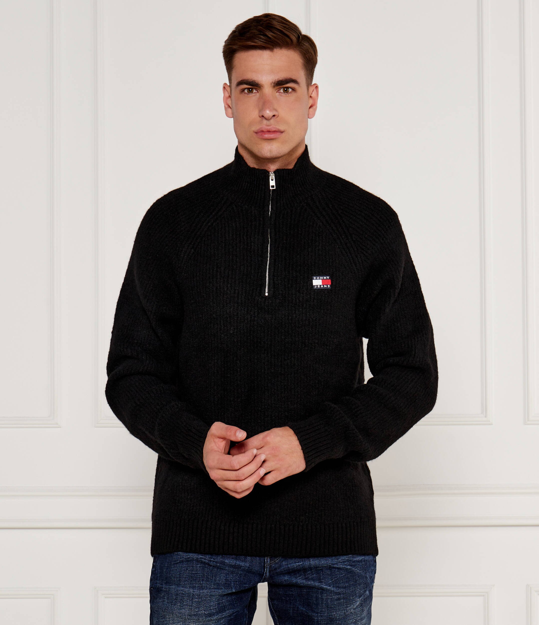 Tommy Jeans Pulover | Regular Fit cu adaos de lână