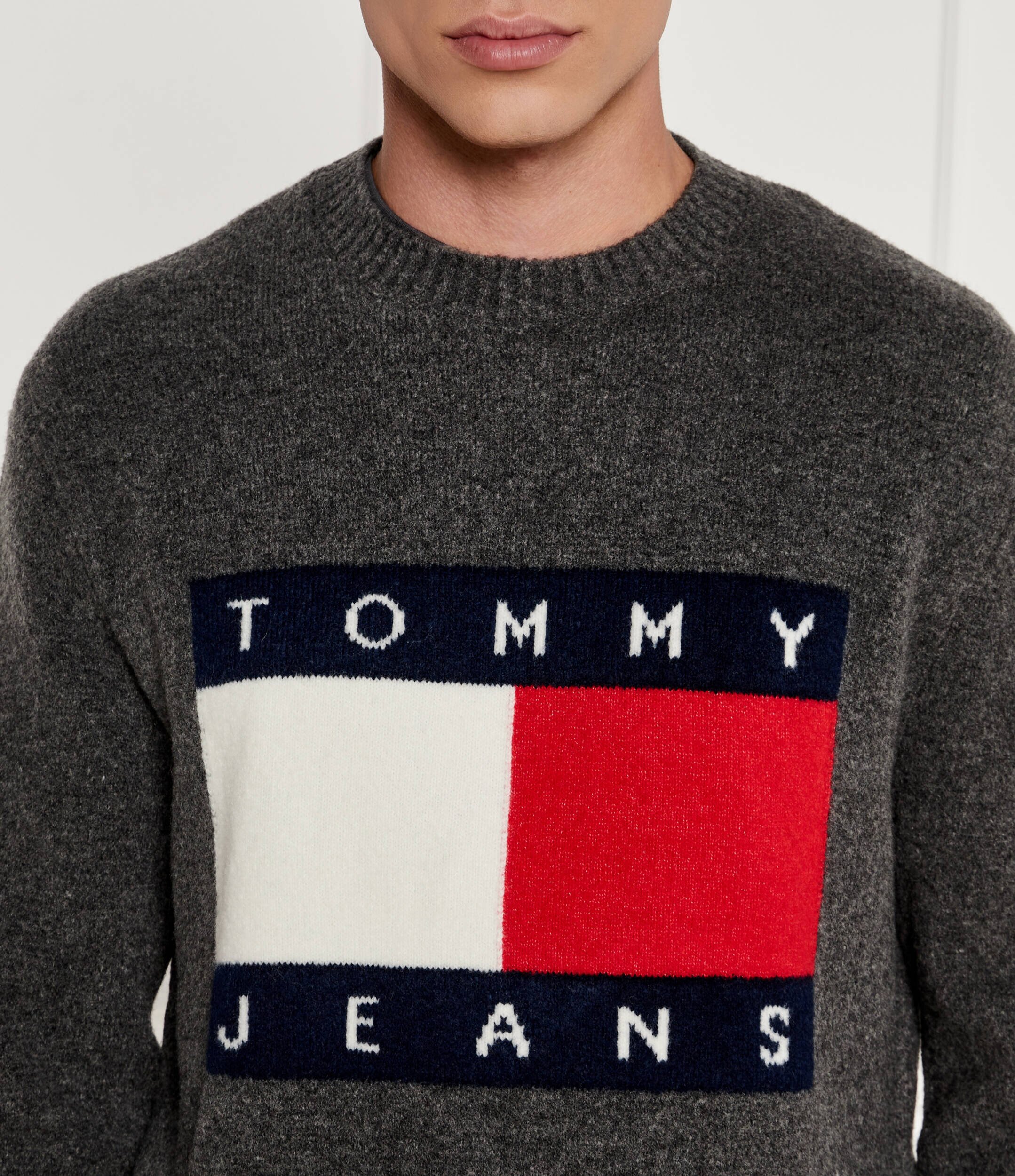 Tommy Jeans Pulover | Regular Fit cu adaos de lână