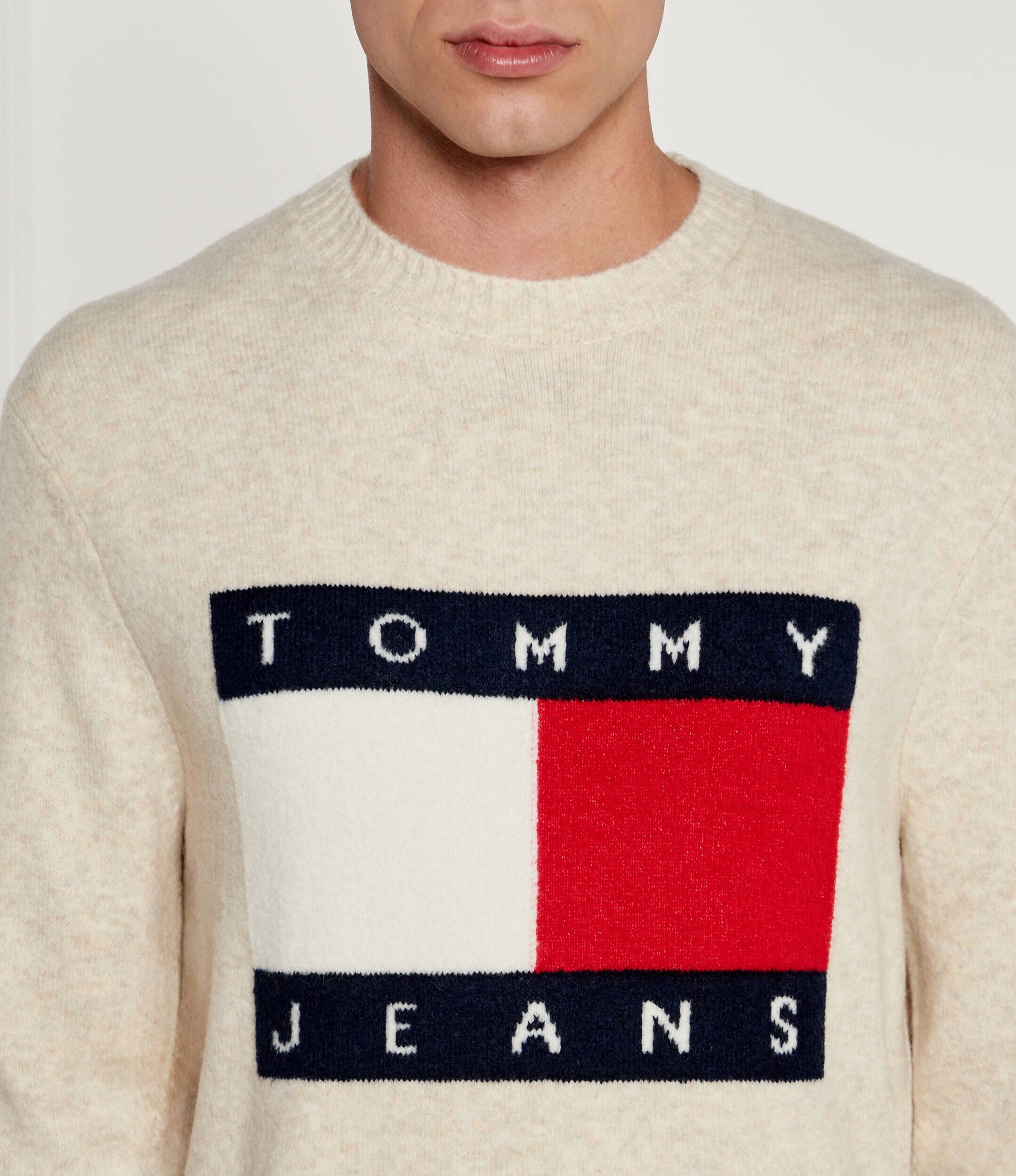 Tommy Jeans Pulover | Regular Fit cu adaos de lână