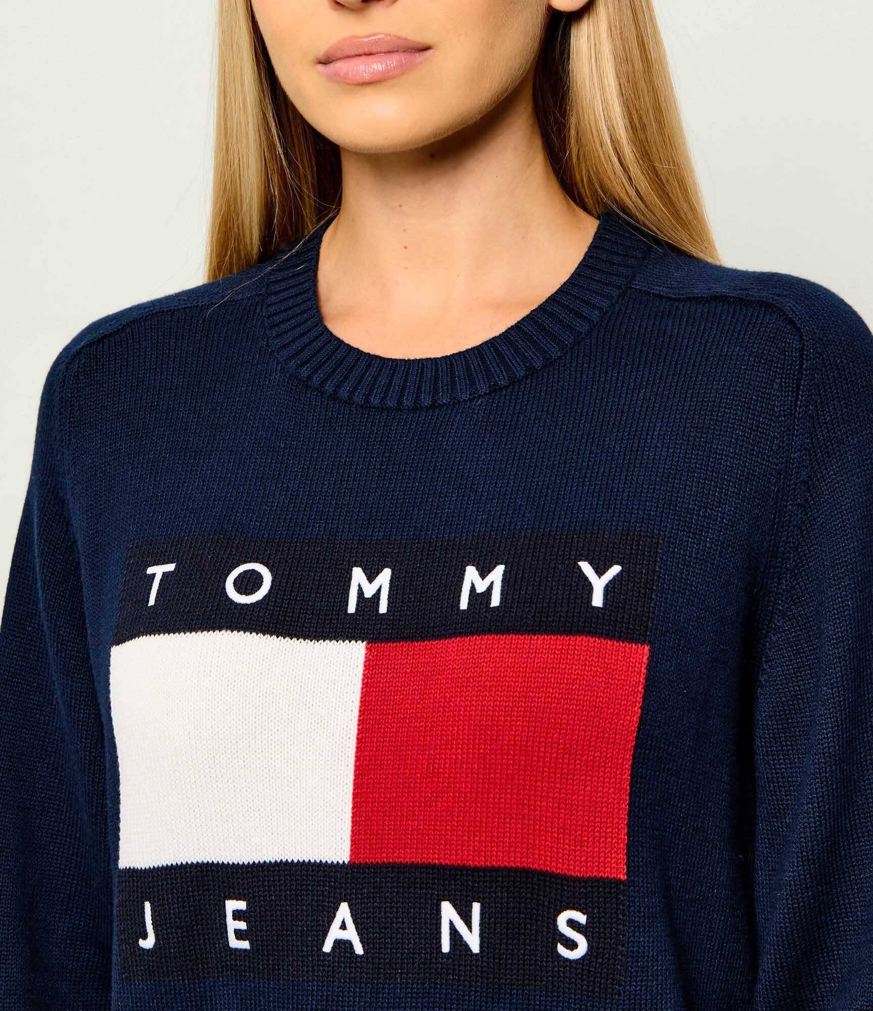 Tommy Jeans Pulover | Relaxed fit cu adaos de lână