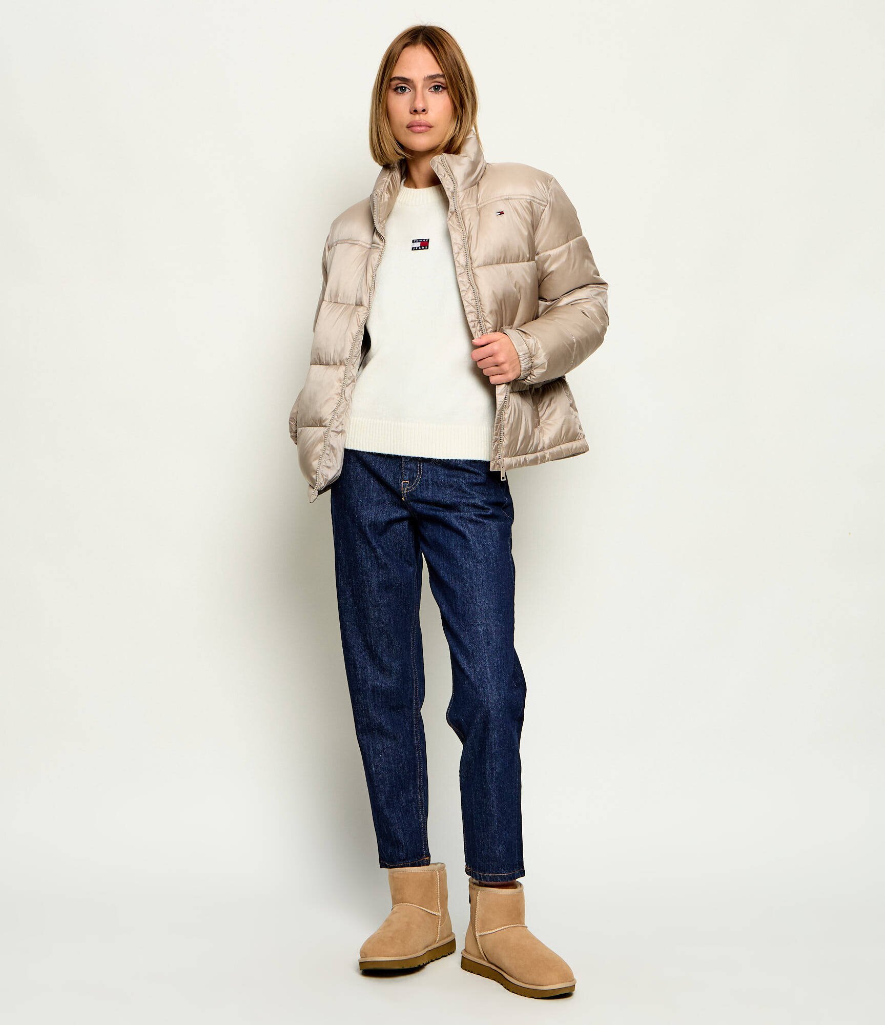Tommy Jeans Pulover | Relaxed fit cu adaos de lână