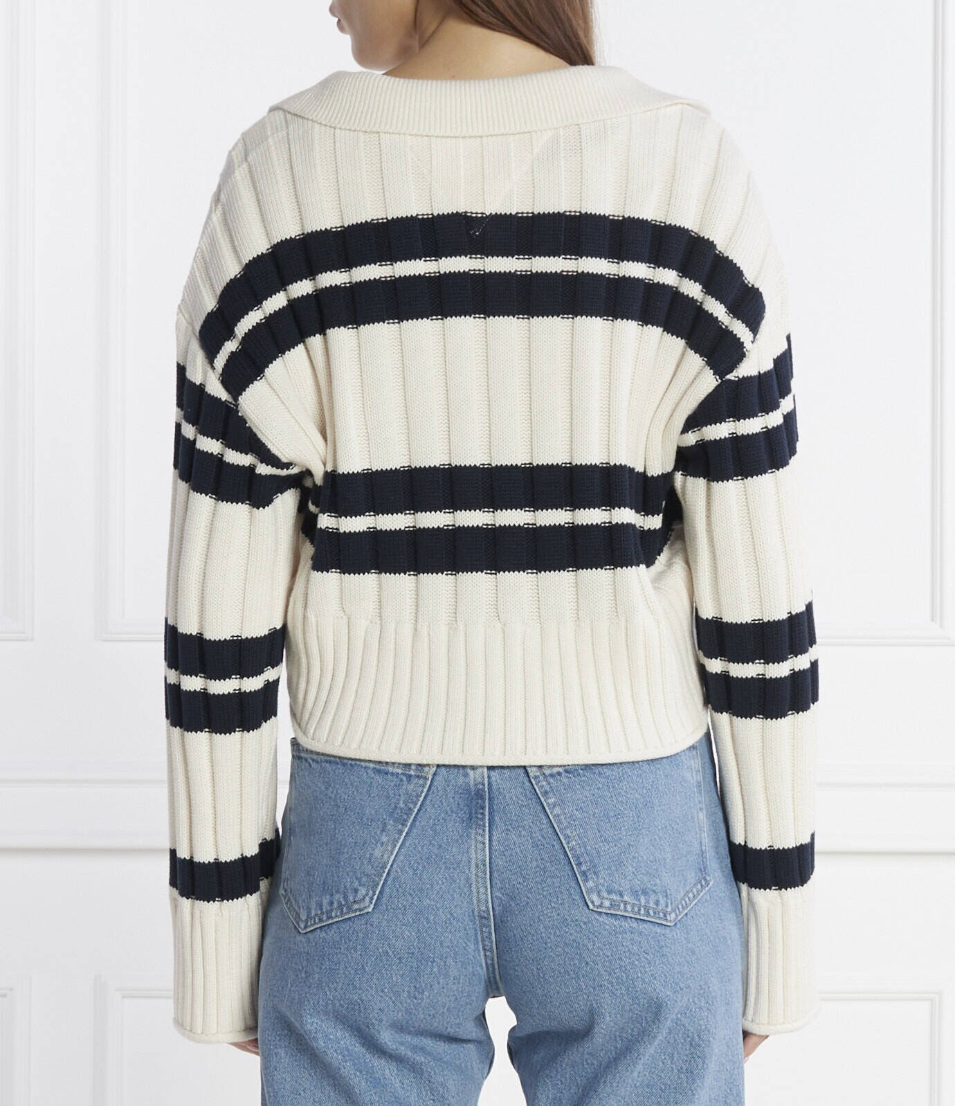 Tommy Jeans Pulover STRIPE EXT | Cropped Fit