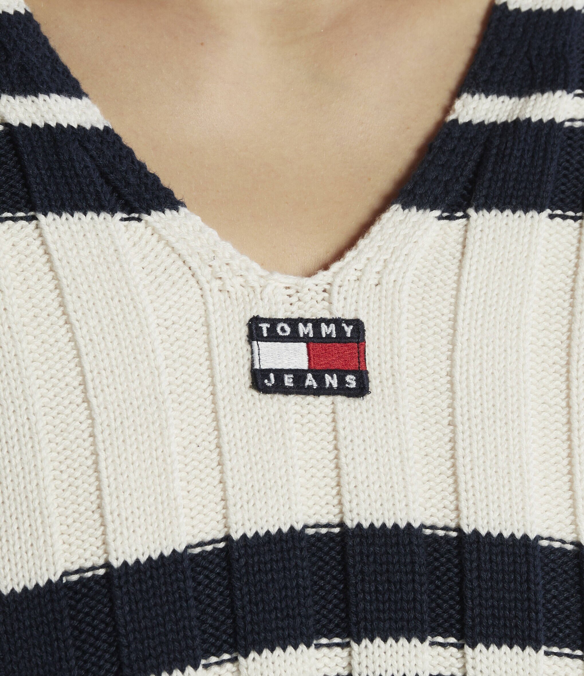 Tommy Jeans Pulover STRIPE EXT | Cropped Fit