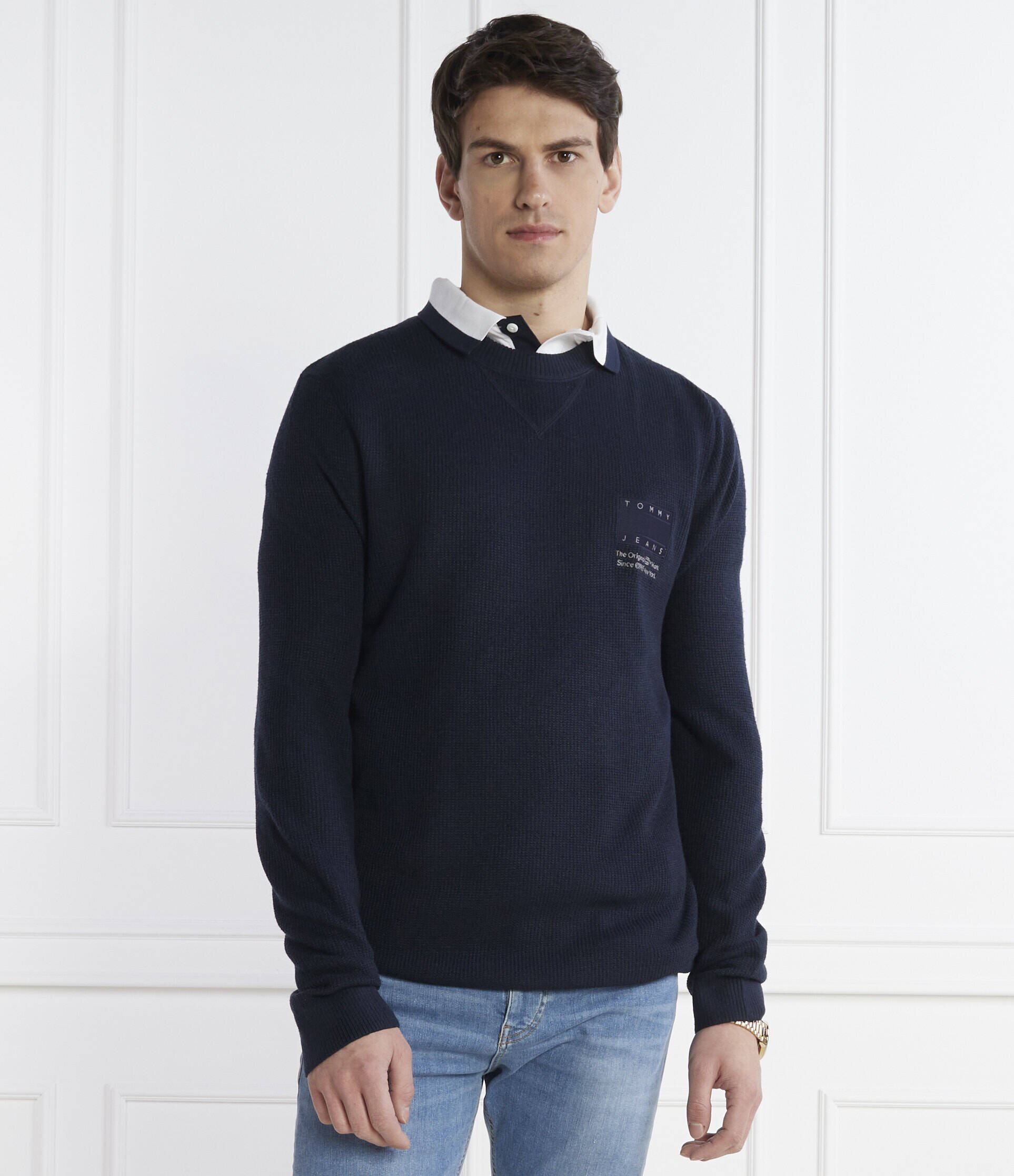 Tommy Jeans Pulover TJM REG STRCT TONAL FLAG | Regular Fit