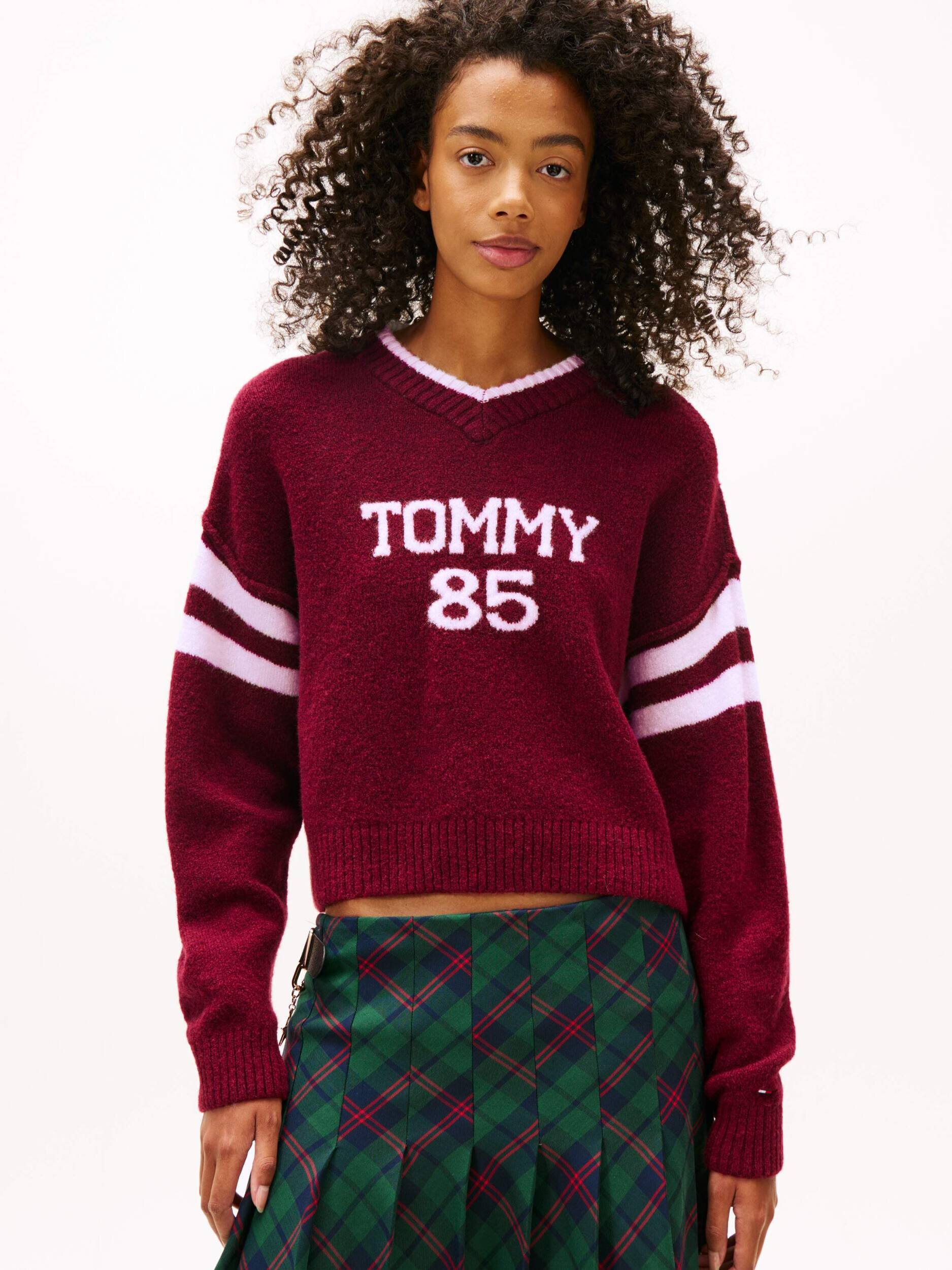 Tommy Jeans Pulover TOMMY 85 | Relaxed fit cu adaos de lână