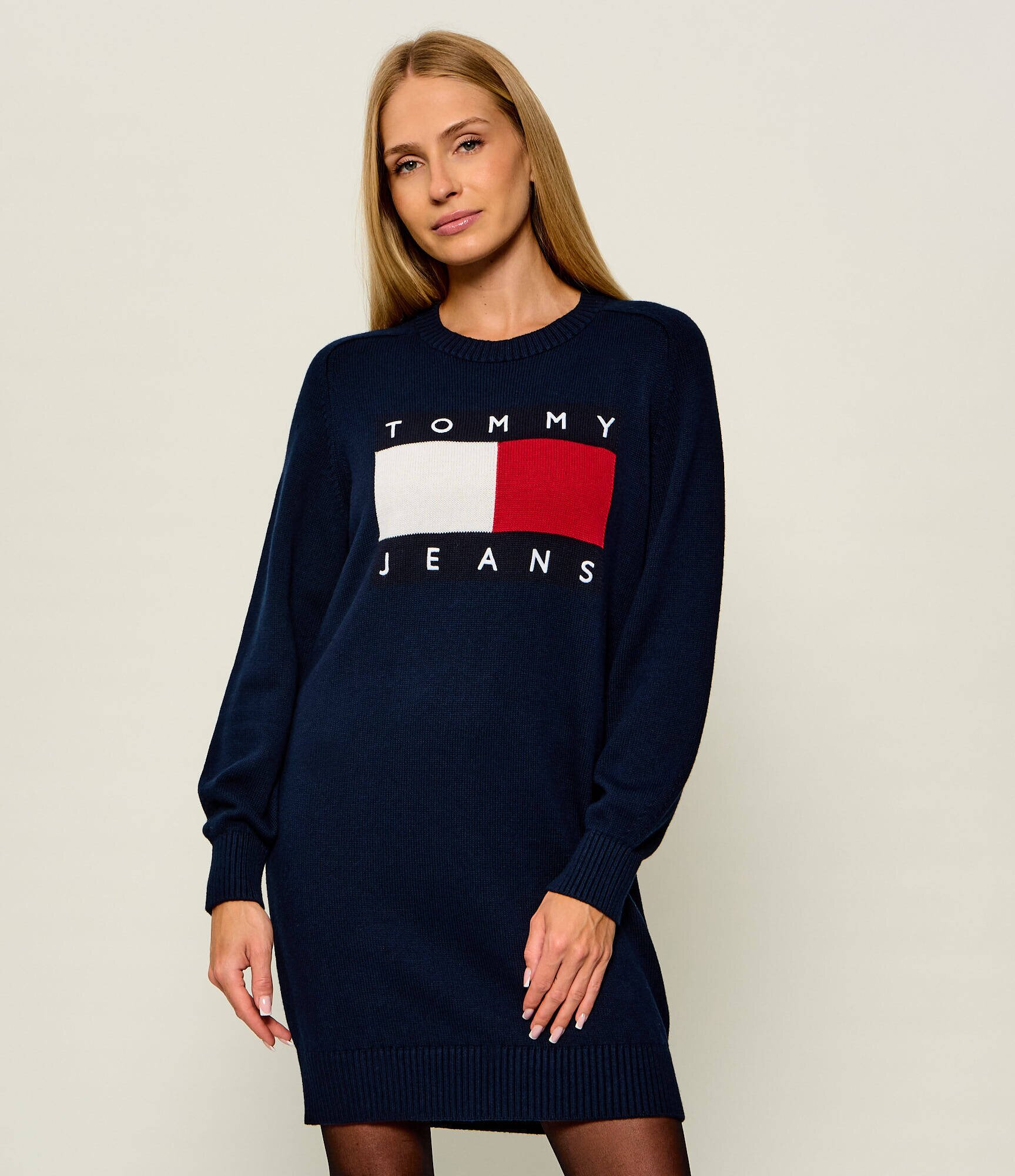 Tommy Jeans Rochie cu adaos de lână