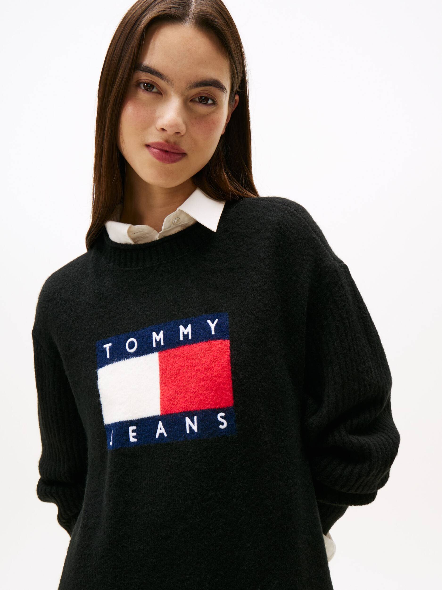 Tommy Jeans Rochie cu adaos de lână