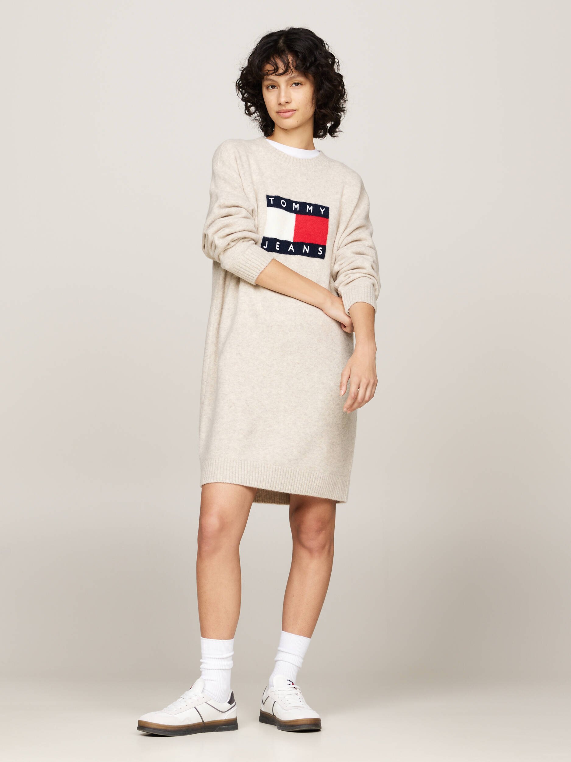 Tommy Jeans Rochie cu adaos de lână