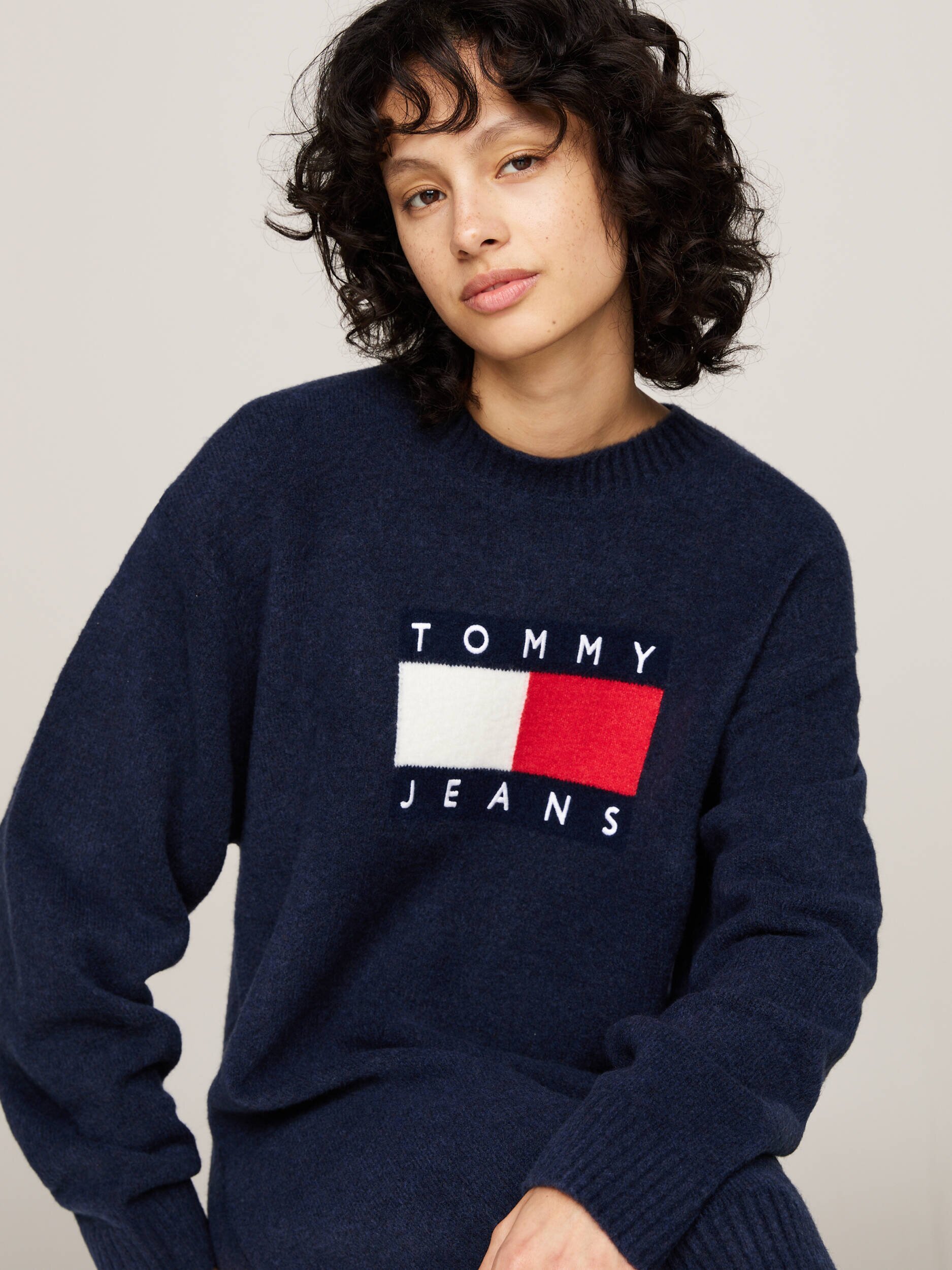 Tommy Jeans Rochie cu adaos de lână