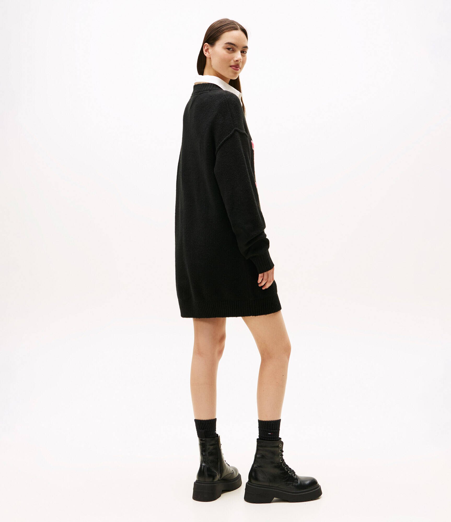 Tommy Jeans Rochie VARSITY cu adaos de lână
